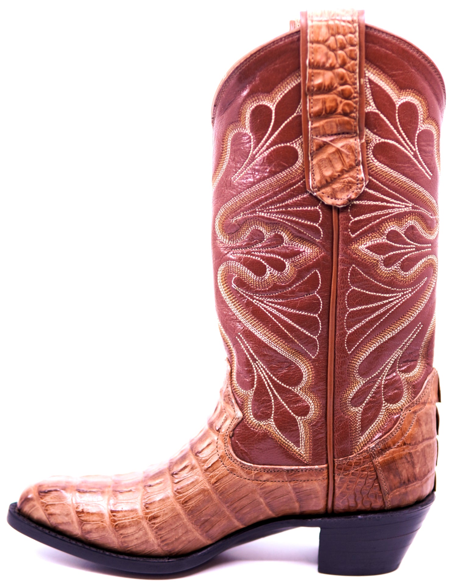 Cognac Crocodile Tail Cowboy Boots image 1