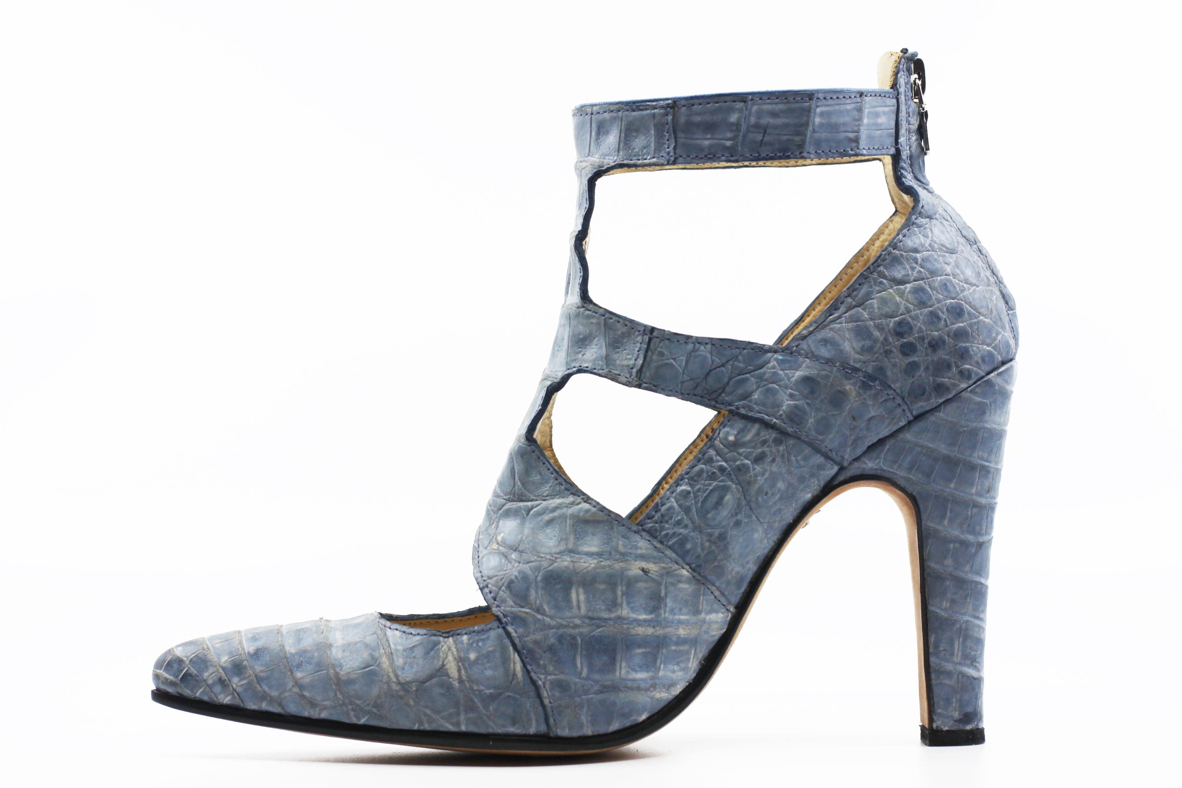 Suede Crocodile Heel Women's 8.5 image 1