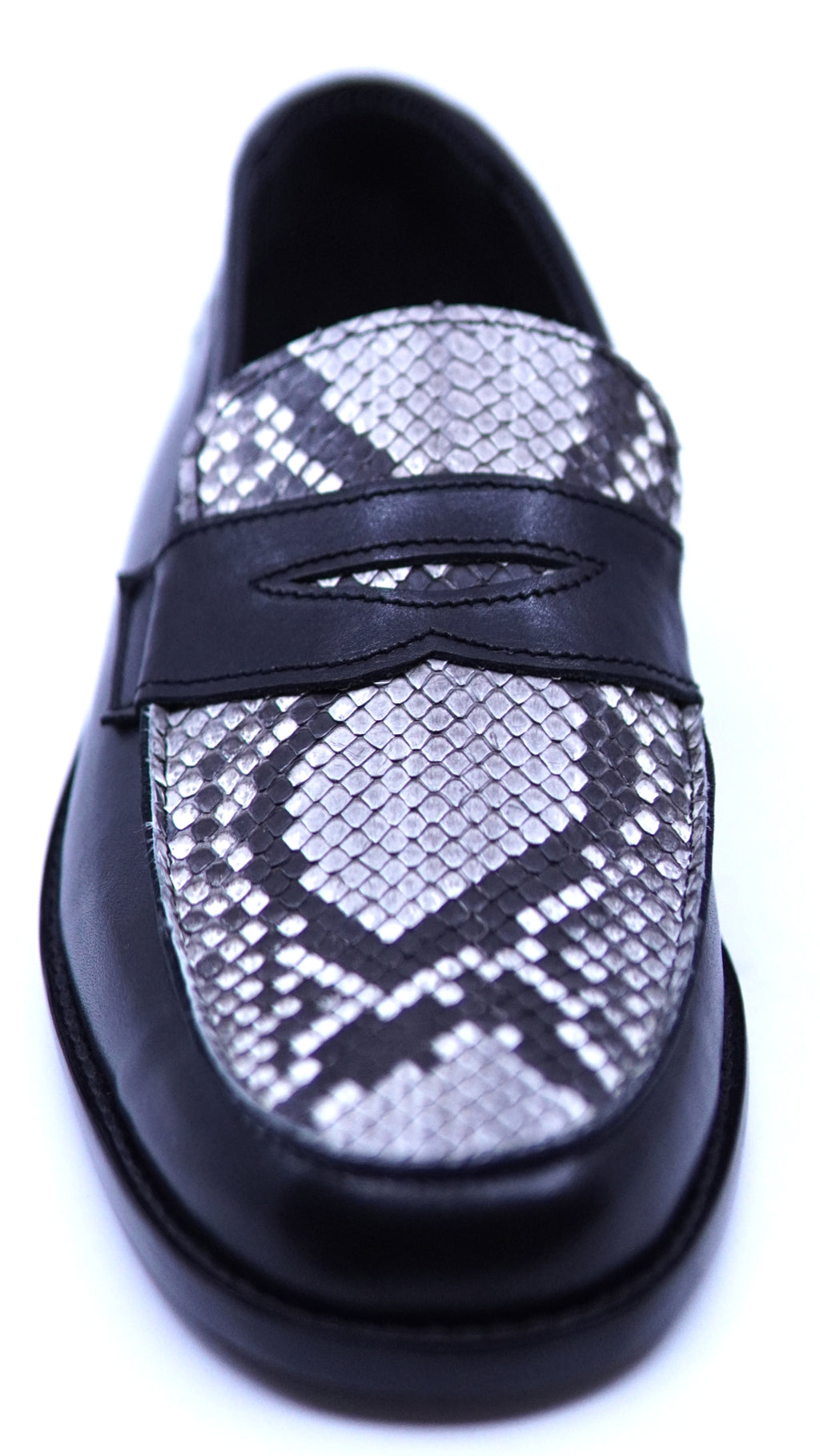 Natural Snake & Leather Loafer Dress Shoe image 3