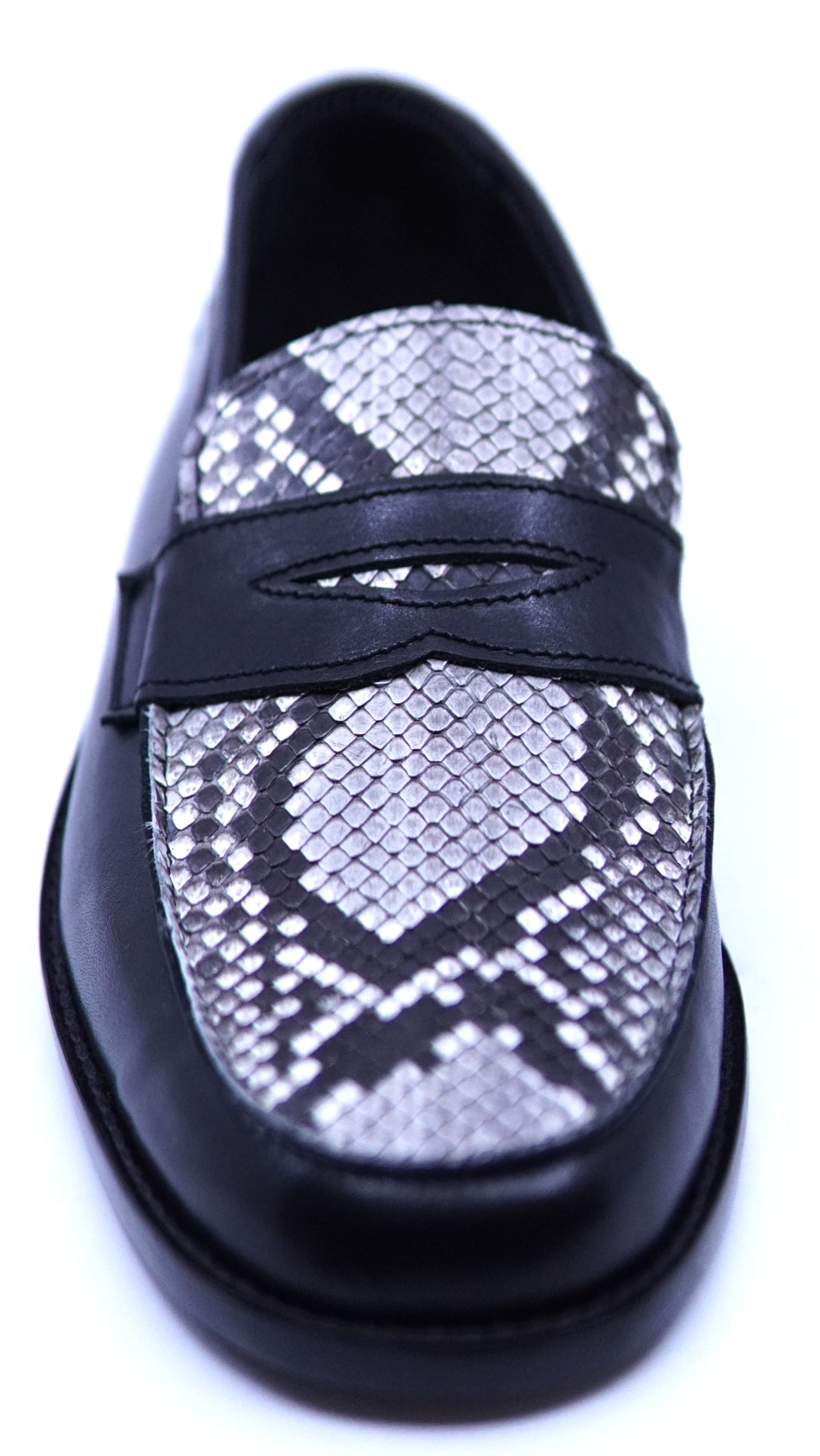 Natural Snake & Leather Loafer Dress Shoe image 3