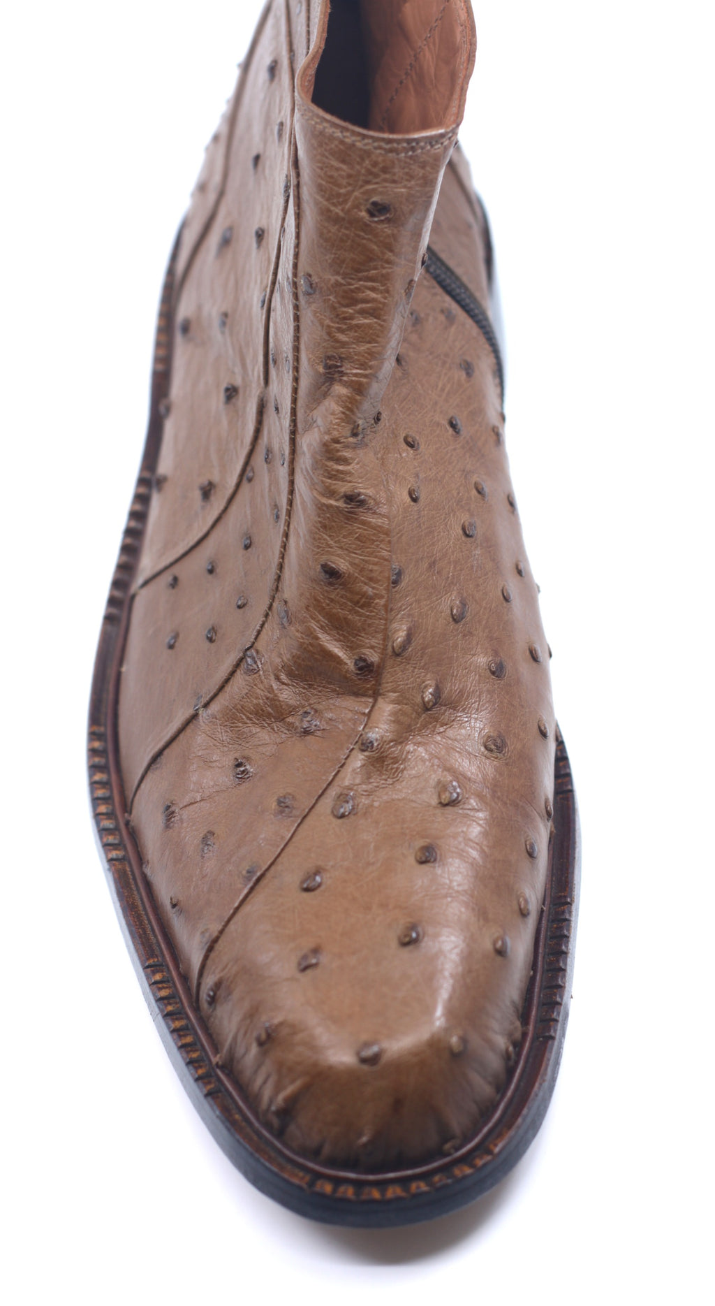 Brown Ostrich Dress Boot US 10 image 1
