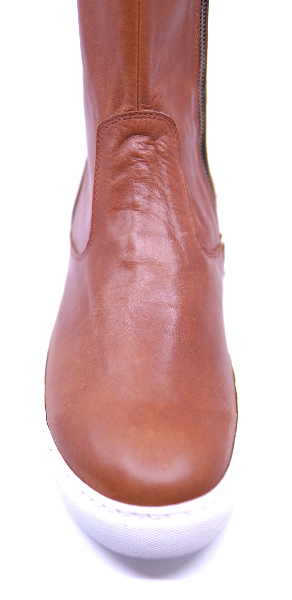 Cognac Leather Boot Sneakers image 2