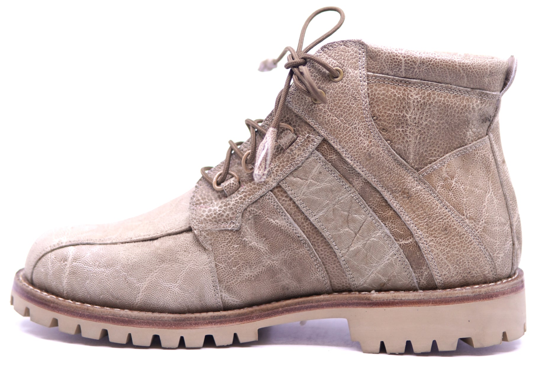Genuine Leather Textured Combat Boot image 1