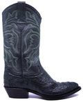 Dark Green Hornback Caiman Boots with Eyes image 0