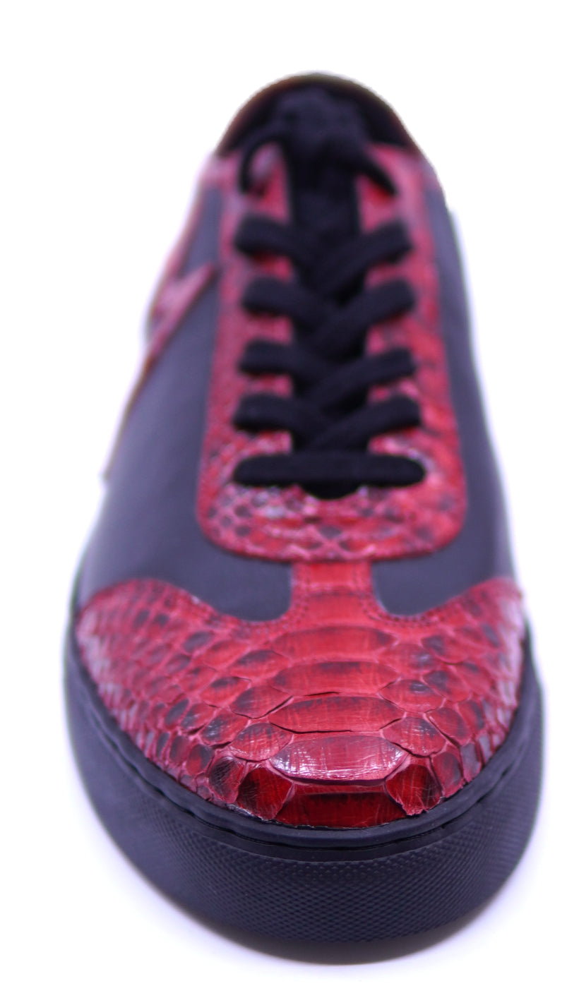 Genuine Red Snake & Black Leather Sneaker image 3