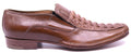 Cognac Hornback Croc & Leather Loafer Dress Shoe image 0