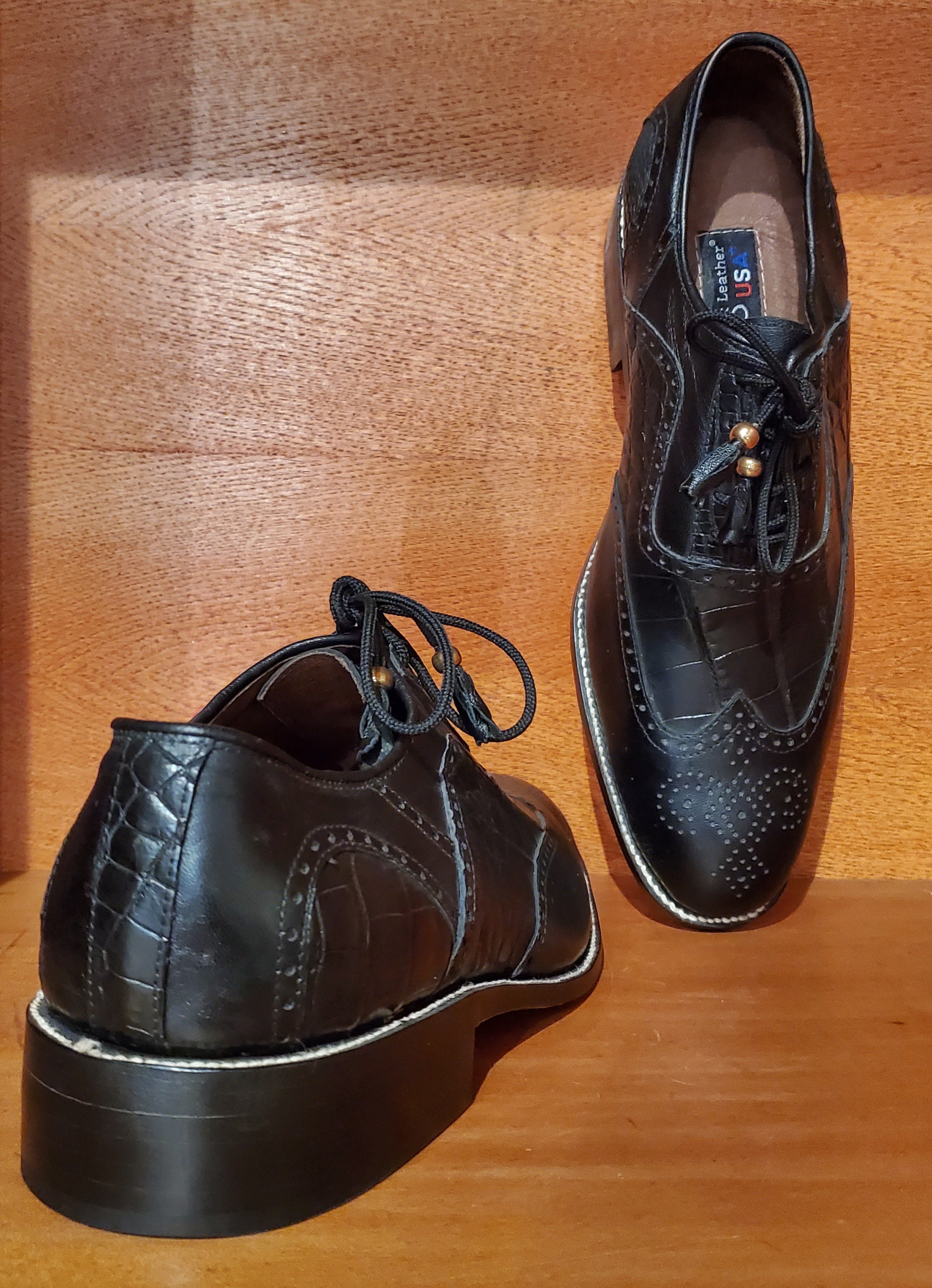 Alligator Belly & Leather Dress Shoe US Men's 11.5 image 3