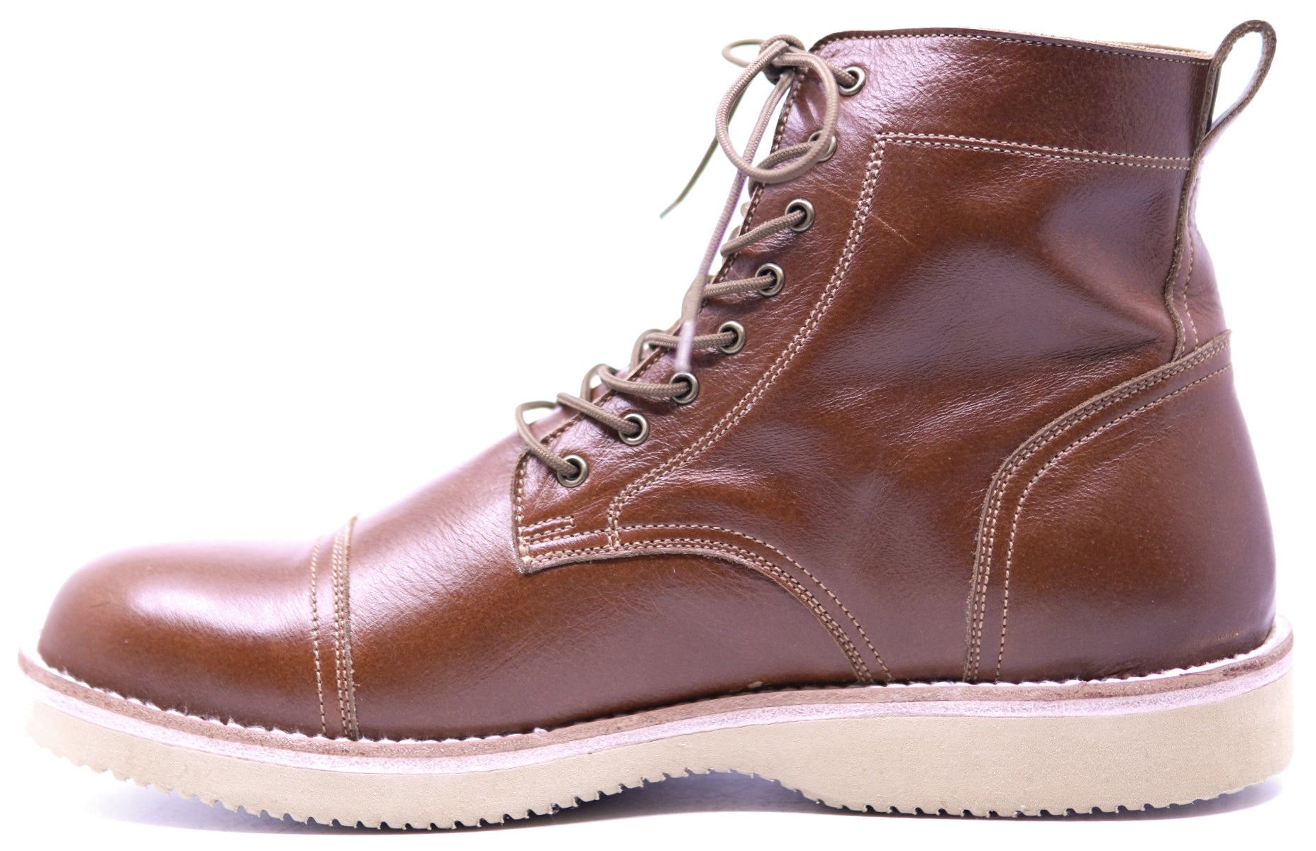 Full Genuine Leather Cap Toe Boots image 1