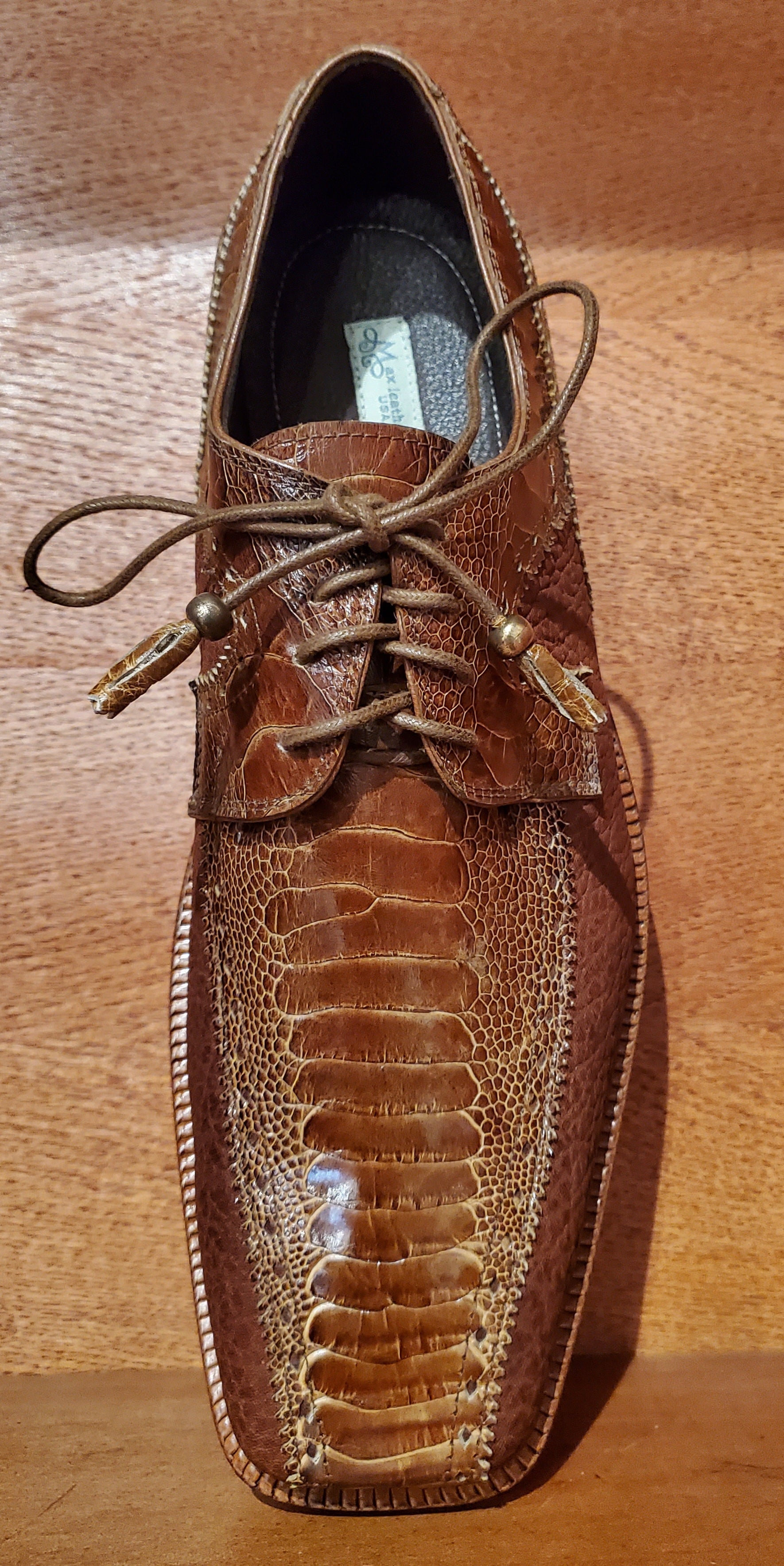 Ostrich Leg & Elephant Dress Shoe US Men's 10.5 image 2