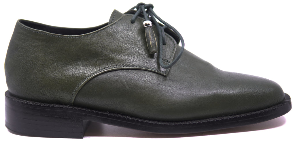 Genuine Forest Green Leather Dress Shoe image 0