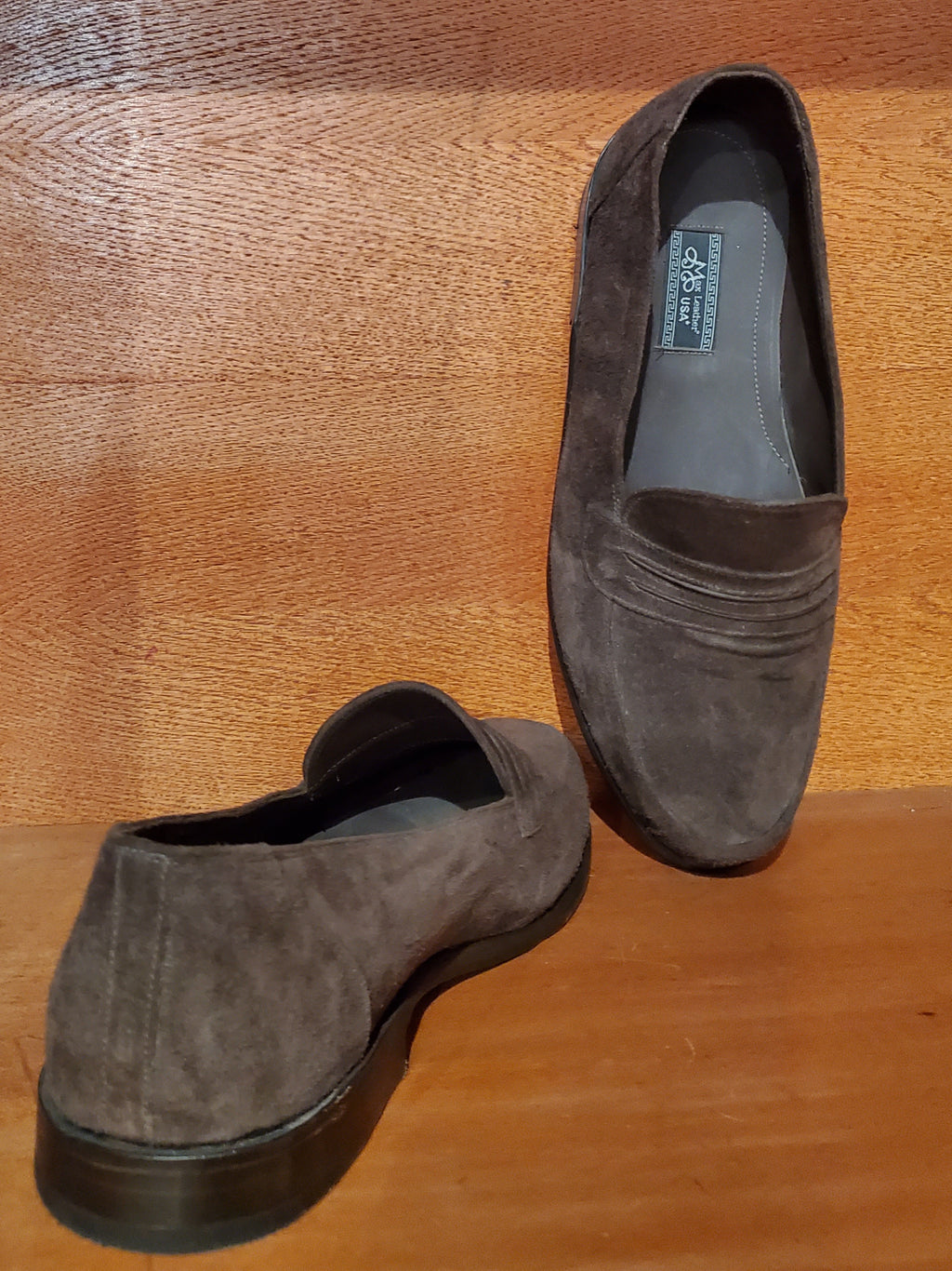 Brown Suede Loafers US Men's 10.5 image 3