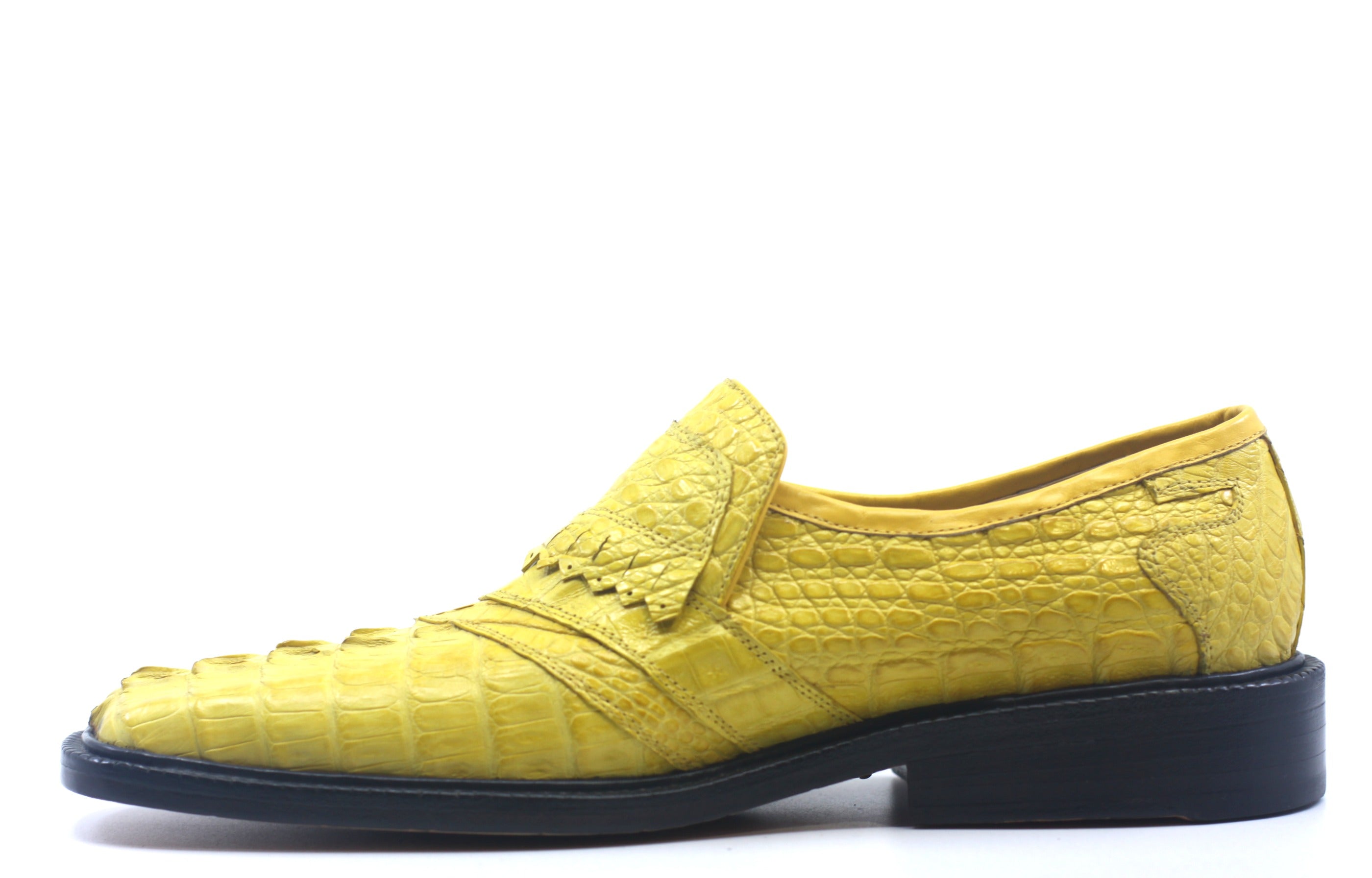 Yellow Hornback Crocodile Loafer US Men's 10.5 image 3
