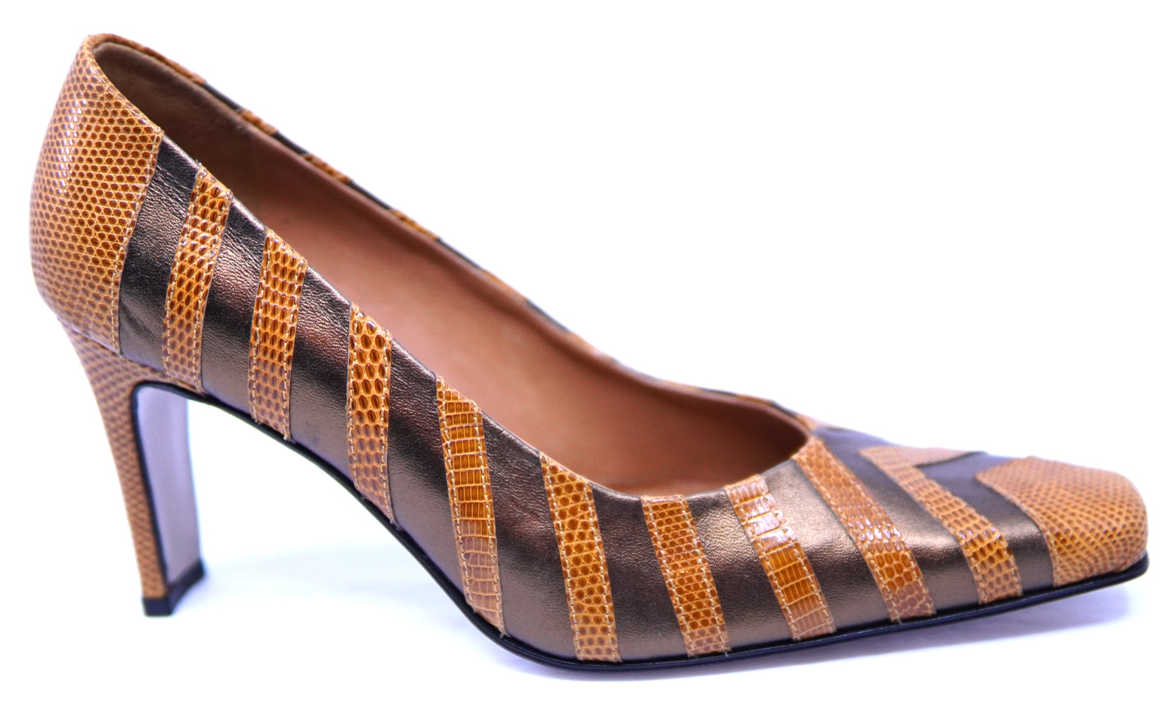 Lizard & Leather Heel image 0
