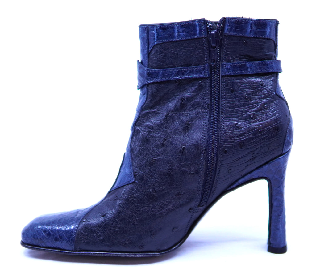 Ostrich and Crocodile Short Boots image 1