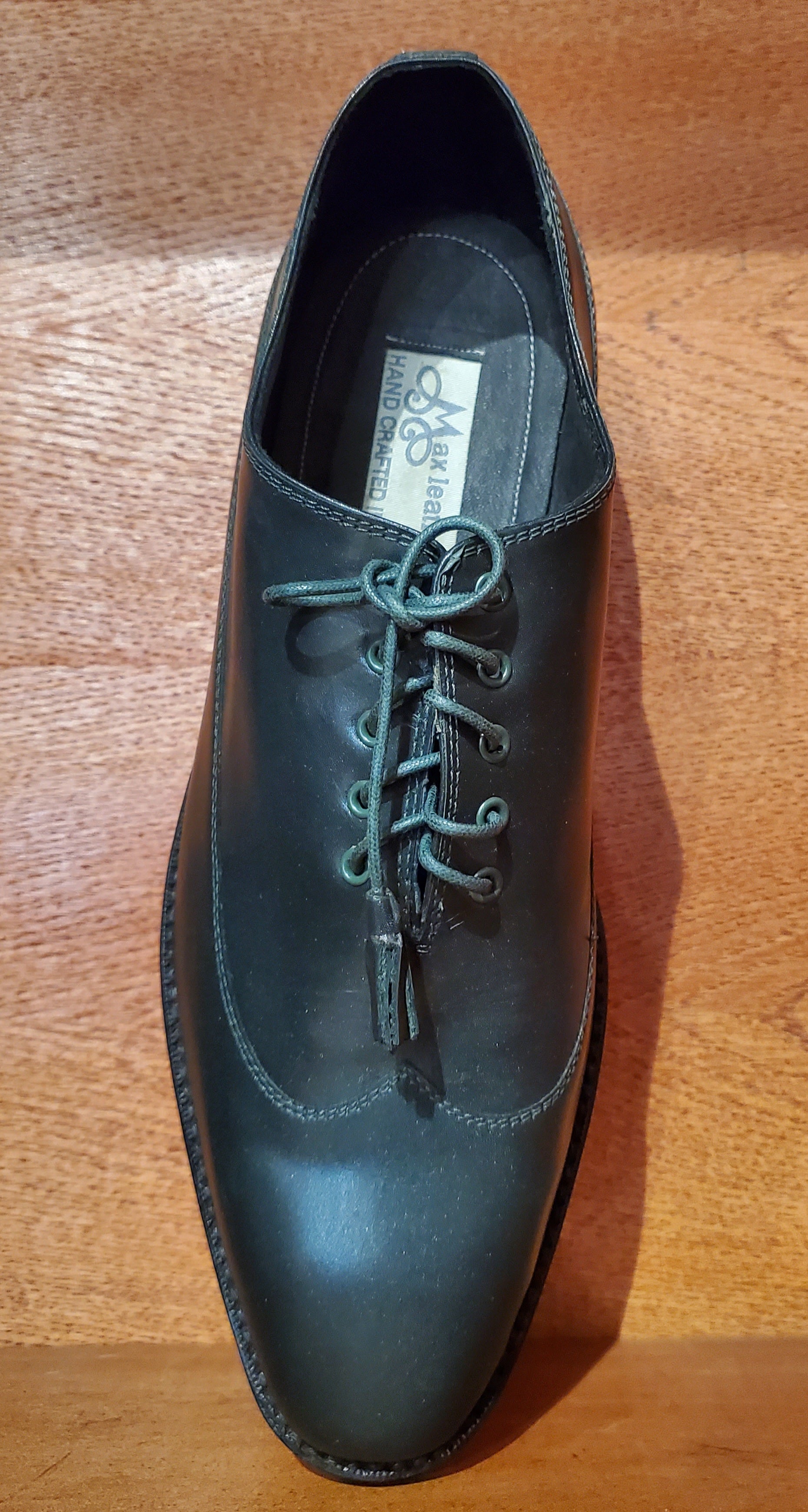Green Leather Dress Shoe US Men's 10.5 image 2