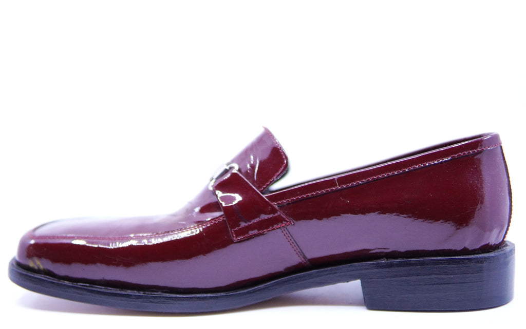 Burgundy Patent Leather Loafers US 9 image 2