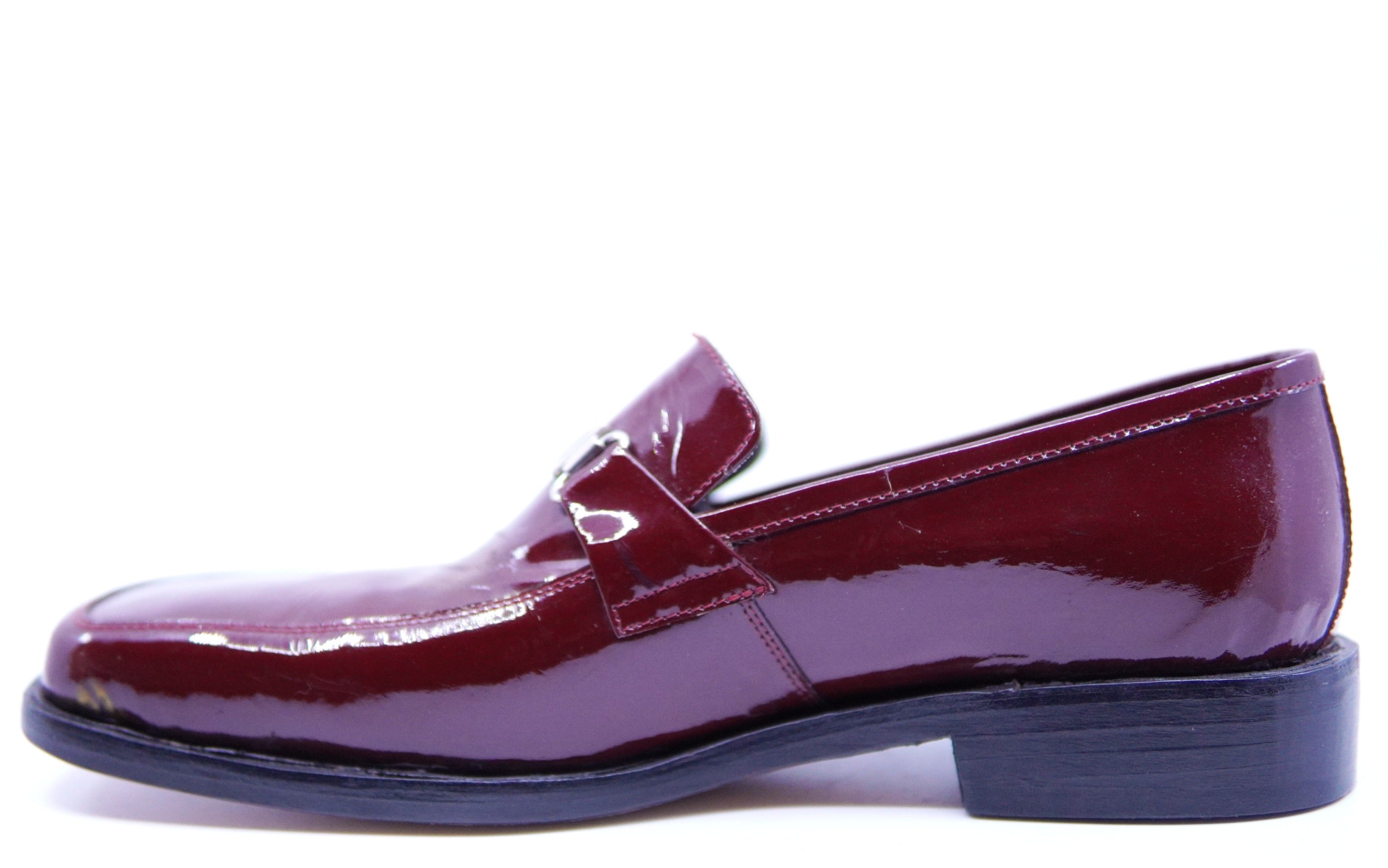Burgundy Patent Leather Loafers US 9 image 2