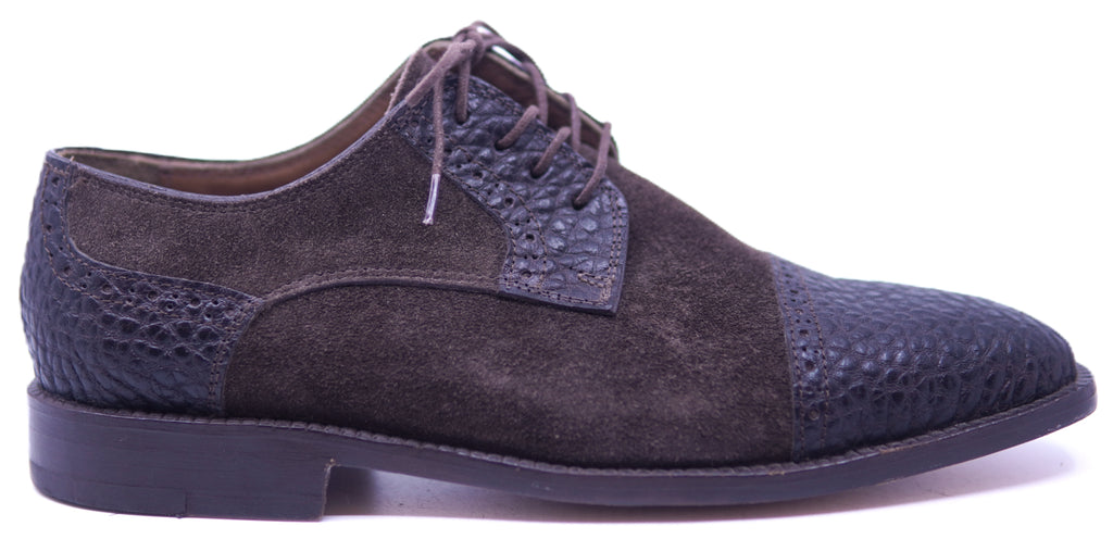 Genuine Suede & Buffalo Textured Dress Shoe image 0
