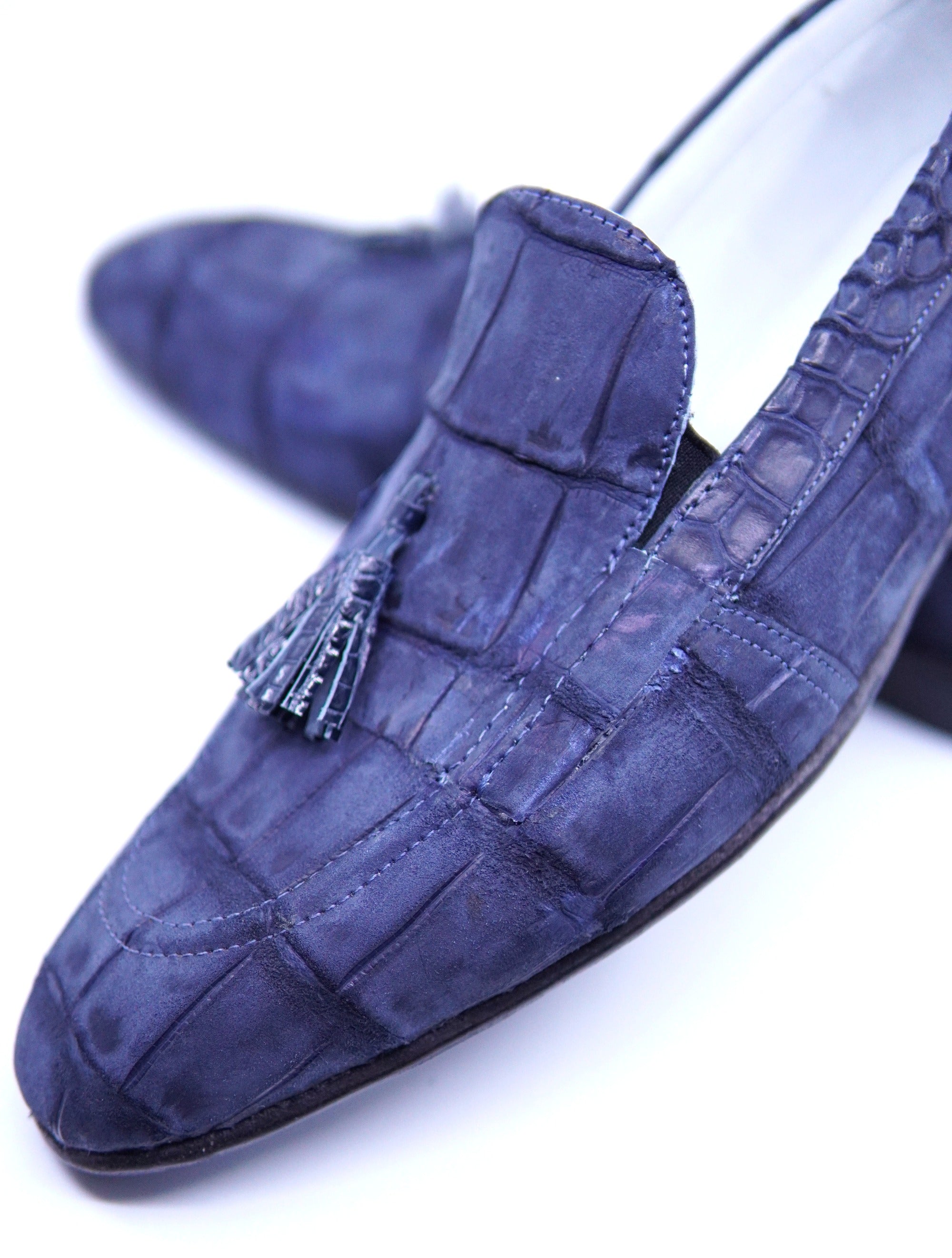 Full Suede Alligator Loafers US 13 image 3