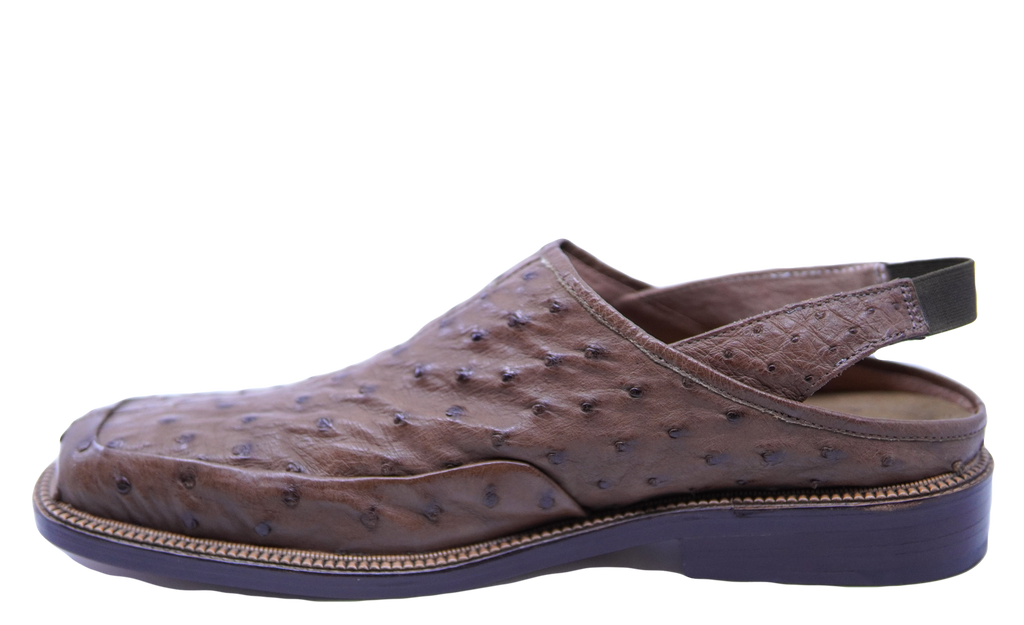 Brown Ostrich Sandals US 12.5 image 2