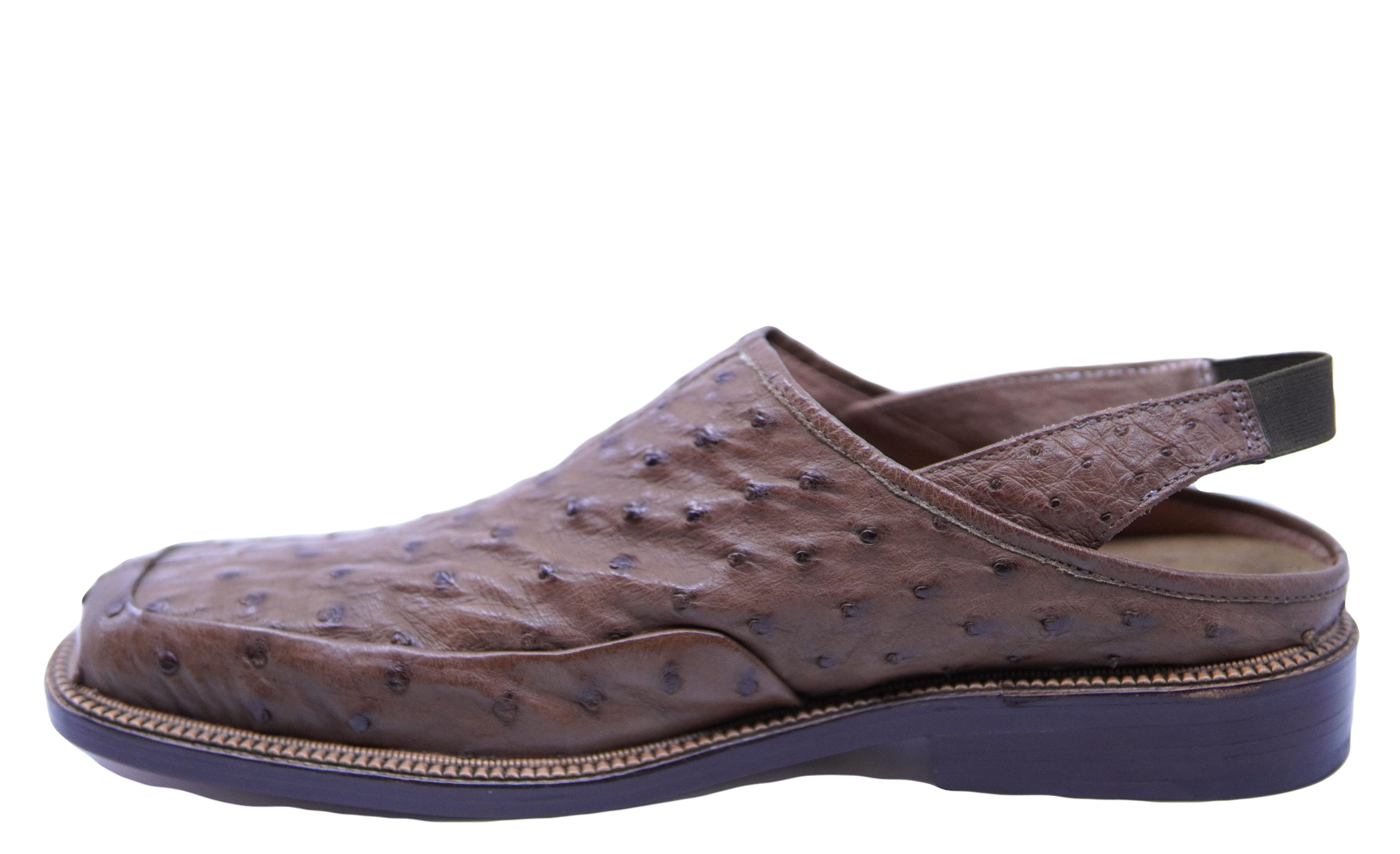Brown Ostrich Sandals US 12.5 image 2