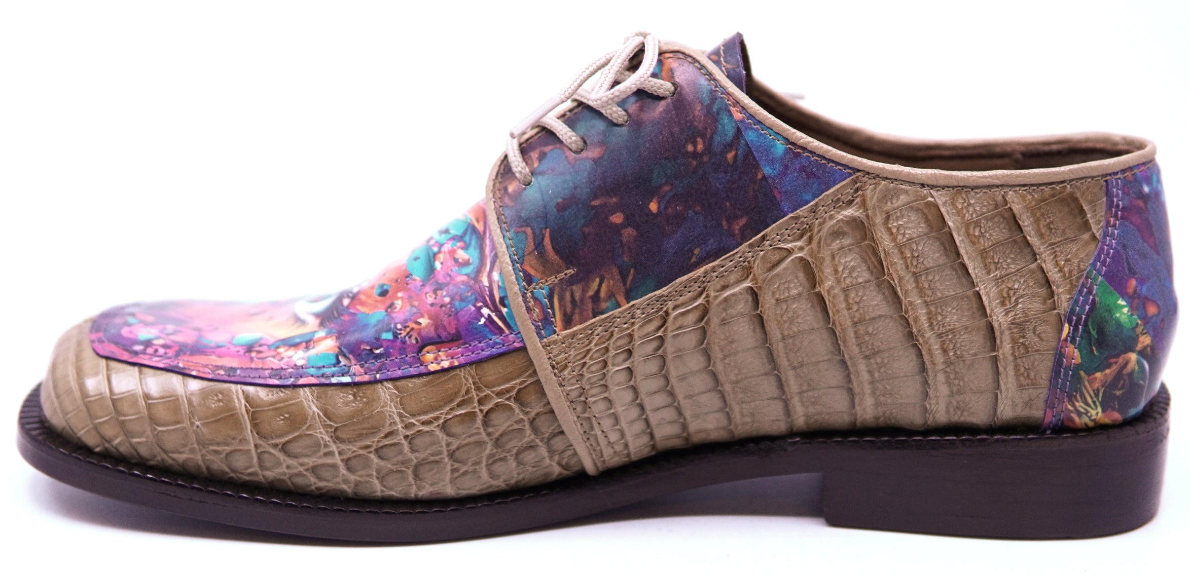 Oryx Crocodile & Custom Printed Leather Dress Shoe image 1