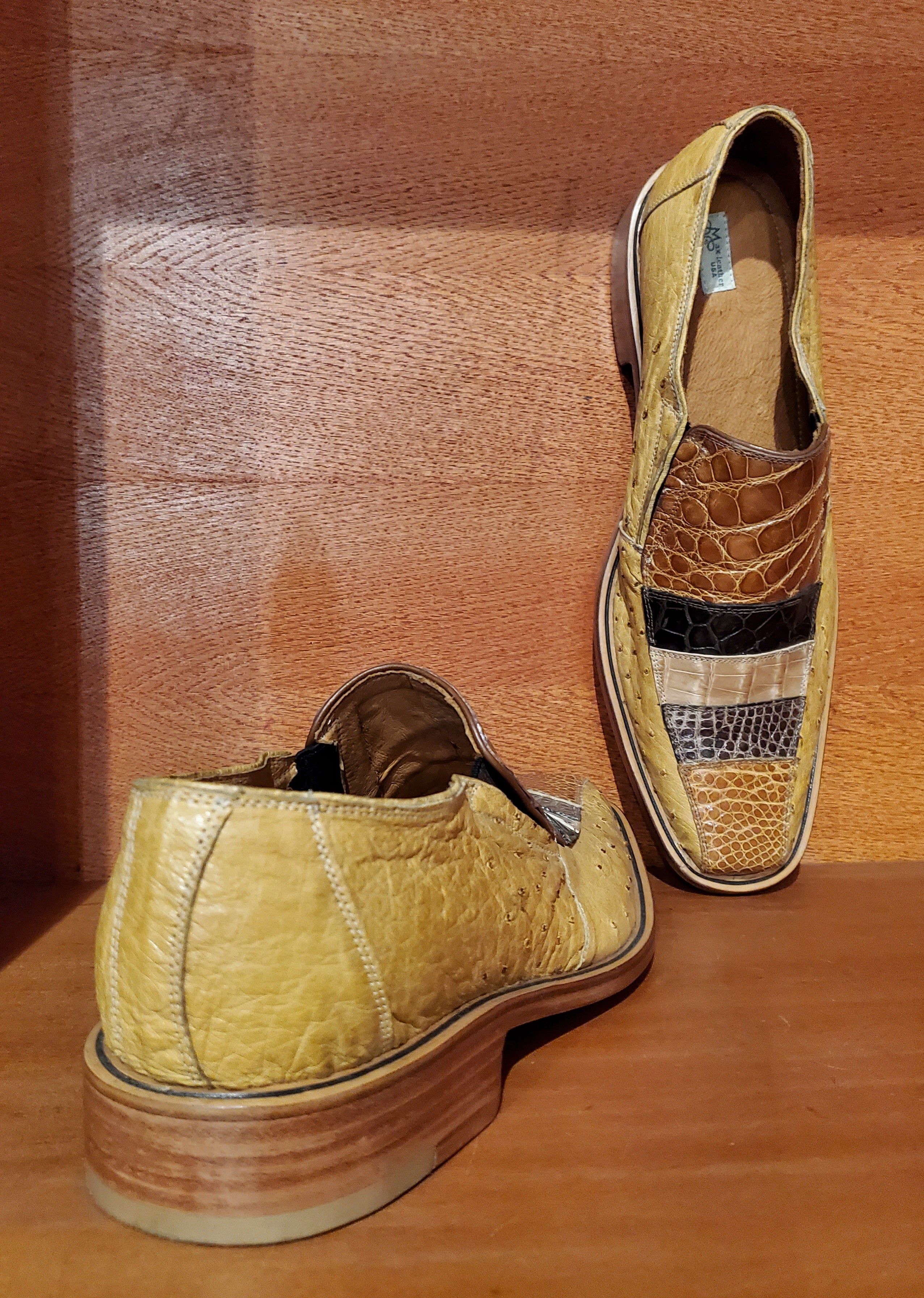 Alligator and Ostrich Loafers US Men's 11.5 image 2