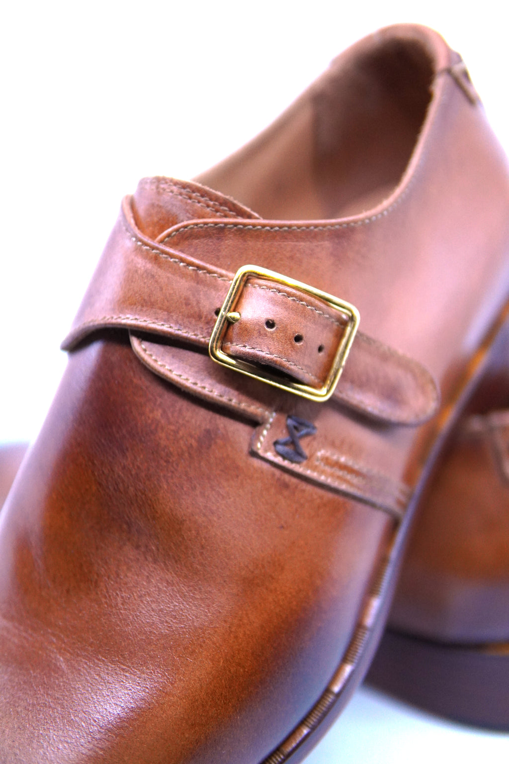 Cognac Monk Strap Dress Shoes image 3