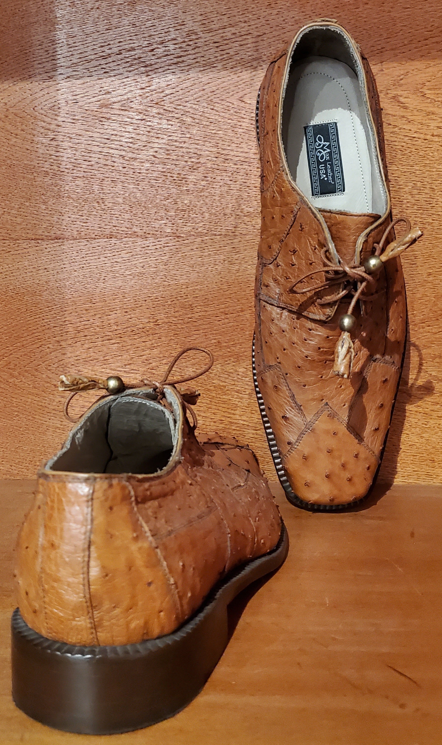 Full Cognac Ostrich 007 US Men's 10.5 image 3