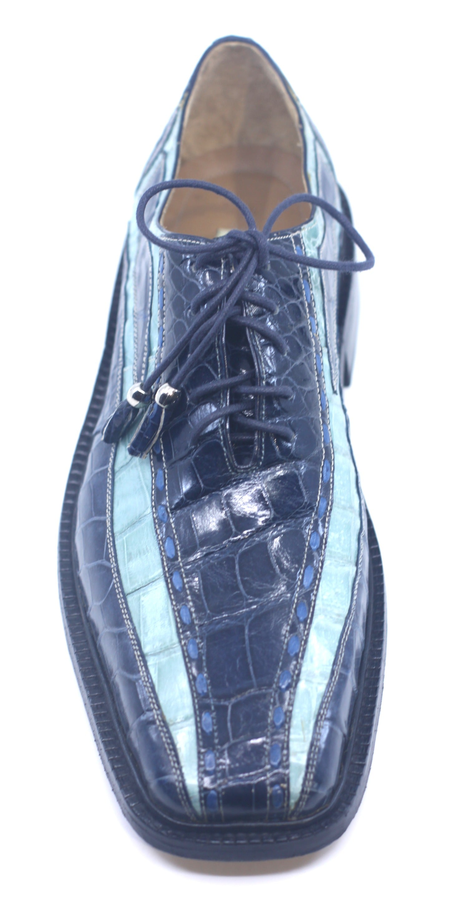 Navy/Light Blue Alligator dress shoe  image 1