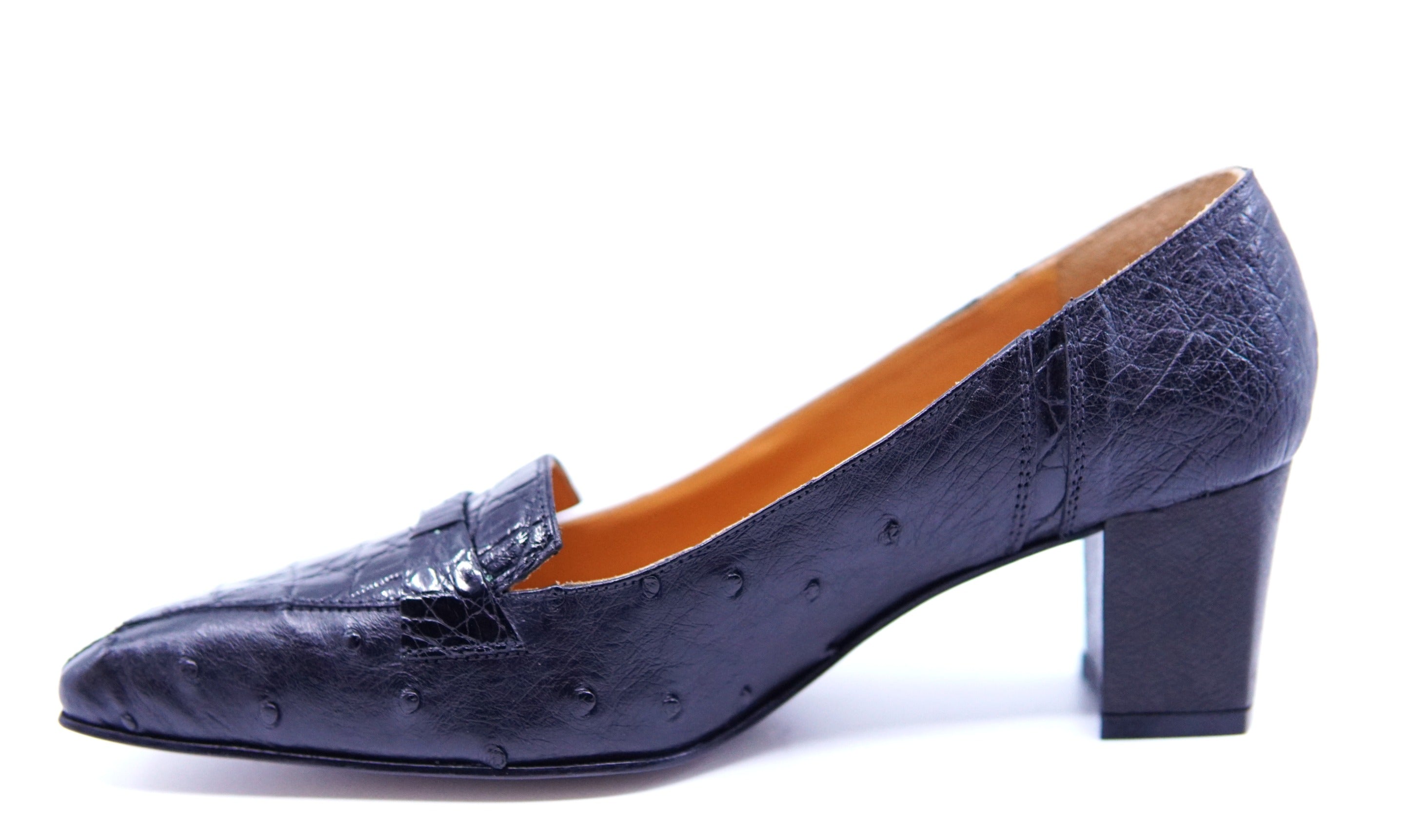 Ostrich and Alligator Ladies Heels Size 8 image 2