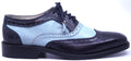 Genuine Black & Baby Blue Leather Wingtip Dress Shoe image 0