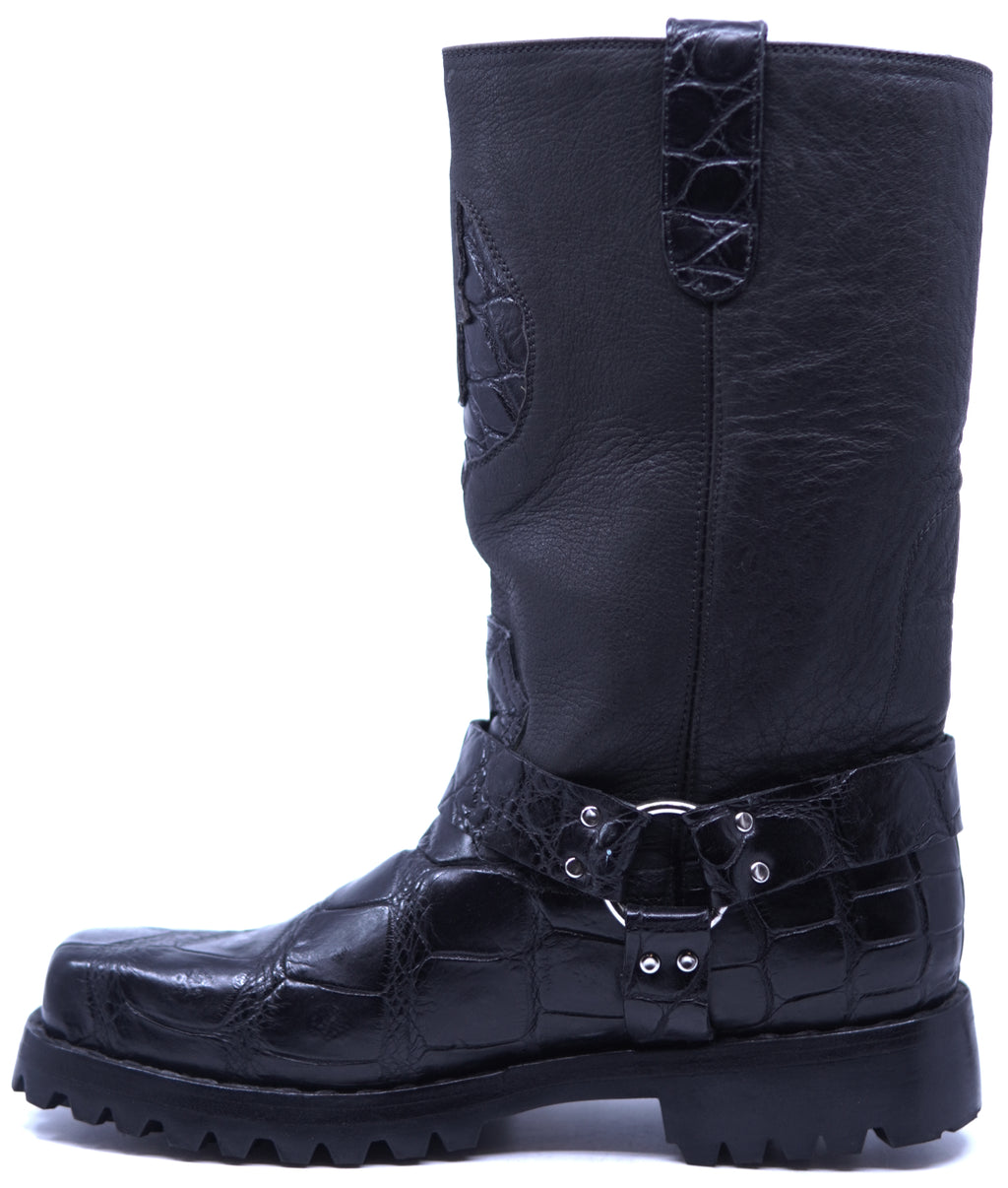 Genuine Alligator Motorcycle Boots image 1