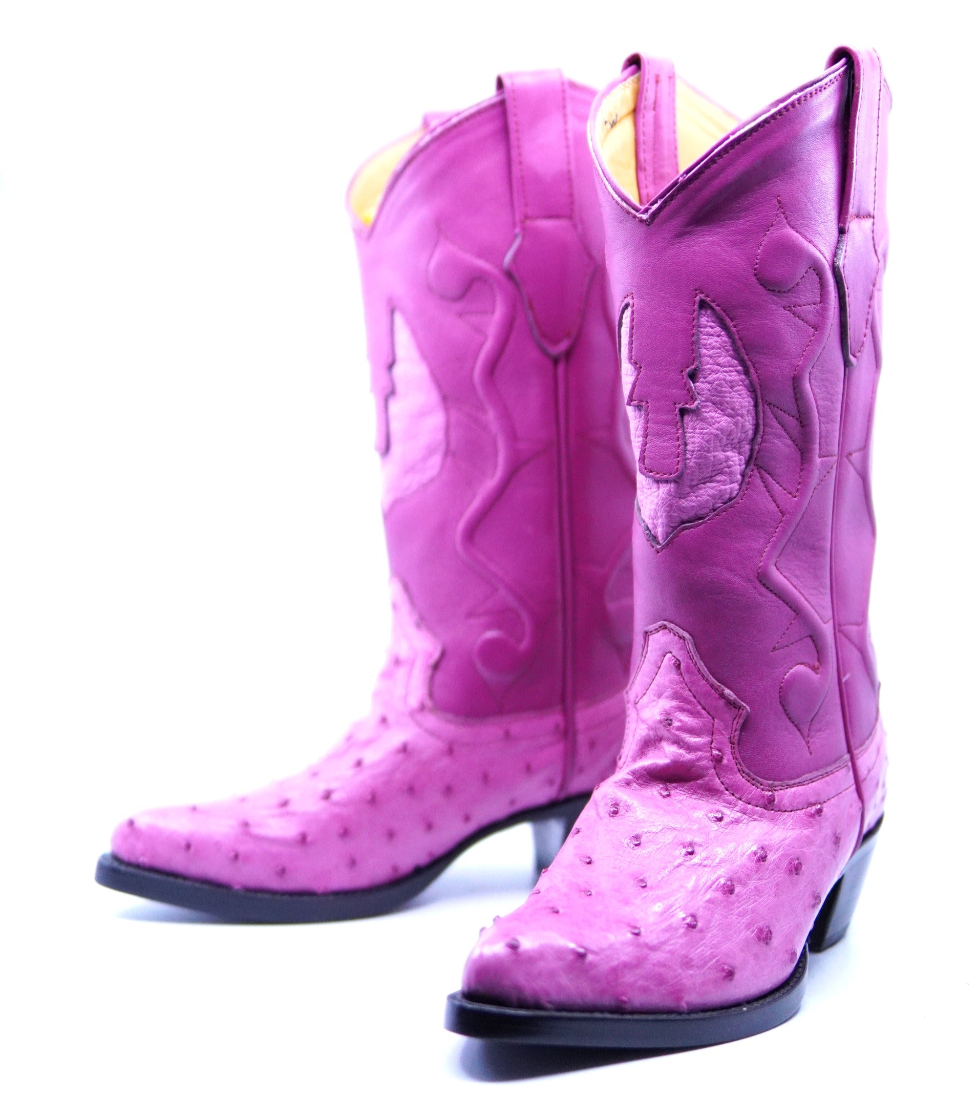 Pink Ostrich Boots US Women's 7 image 3