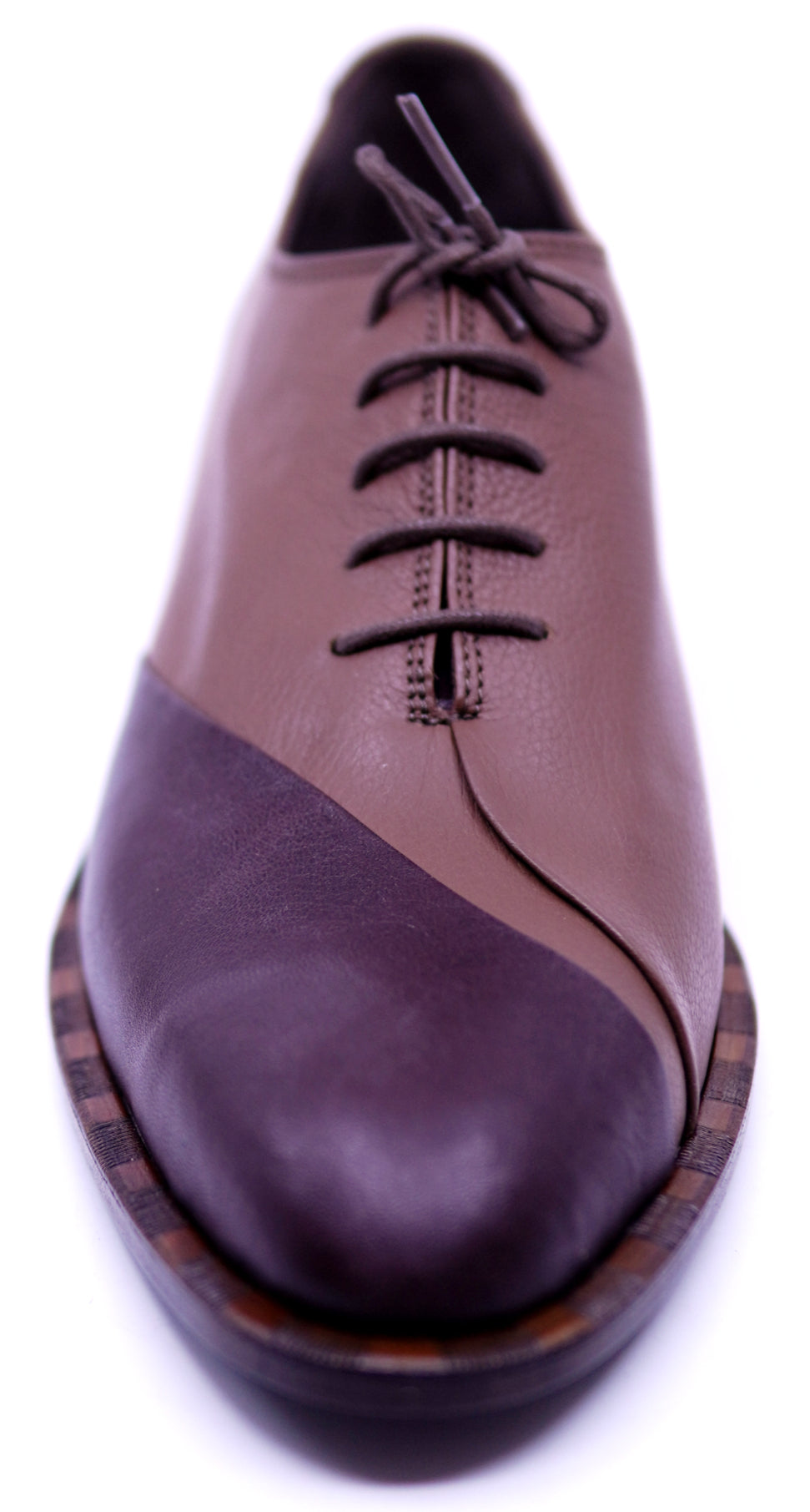 Full Leather Light Brown & Dark BrownDress Shoe image 3