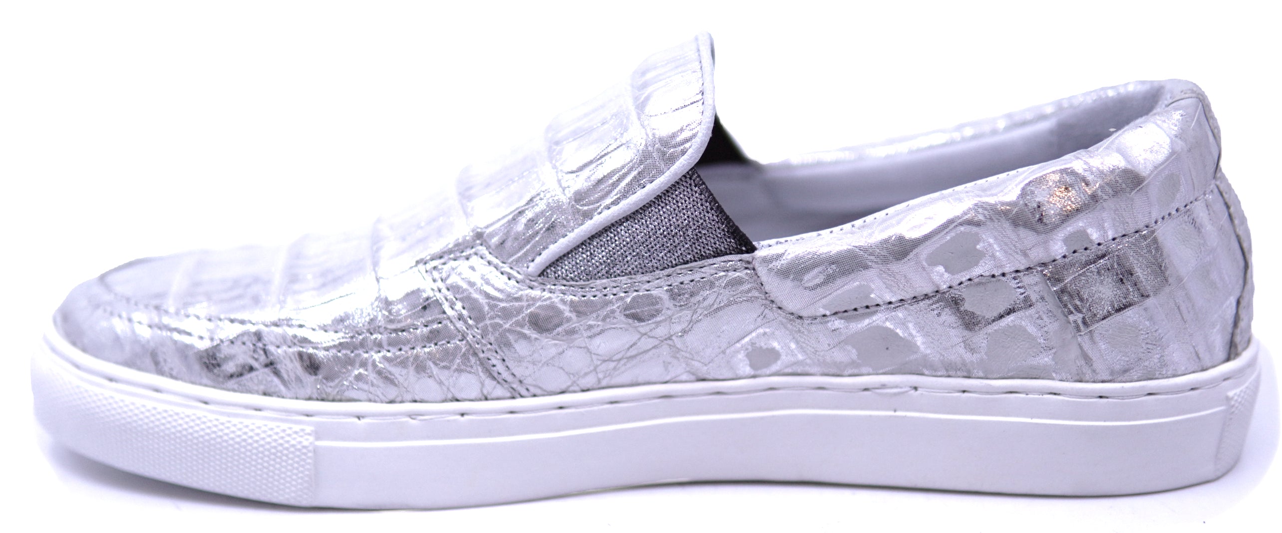 Silver Crocodile Slip-On Sneaker image 1