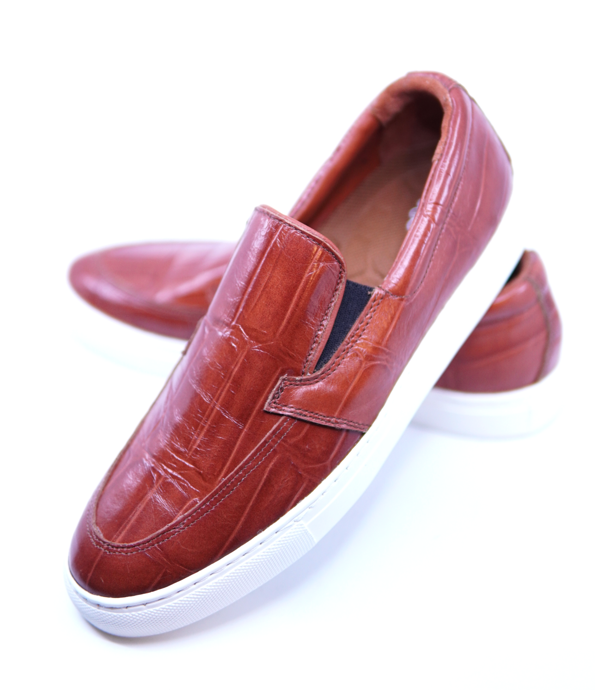 Alligator Print Slip On Sneakers US 9 image 3