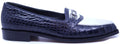 Genuine Navy Blue Alligator & White Ostrich Leg Loafer Dress Shoe image 0