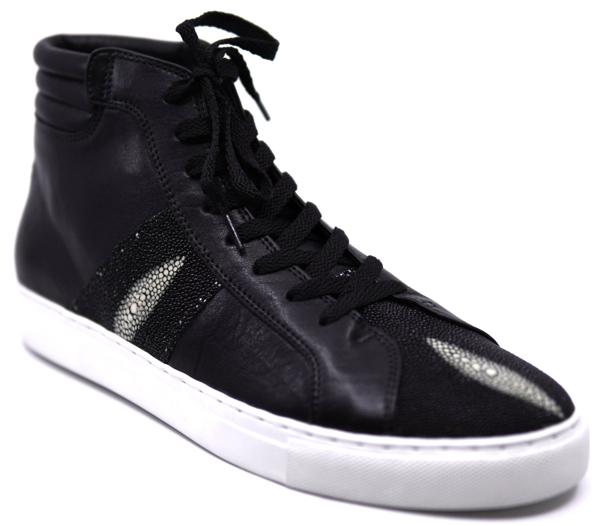 Leather & Stingray High Top Sneaker image 2