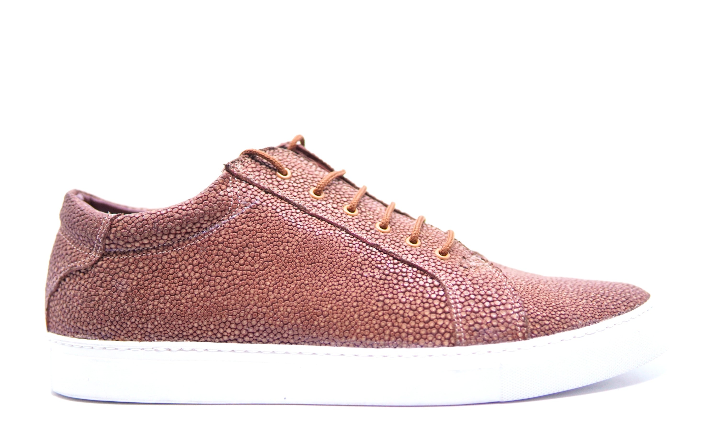 Stingray Textured Leather Sneakers IN STOCK image 0