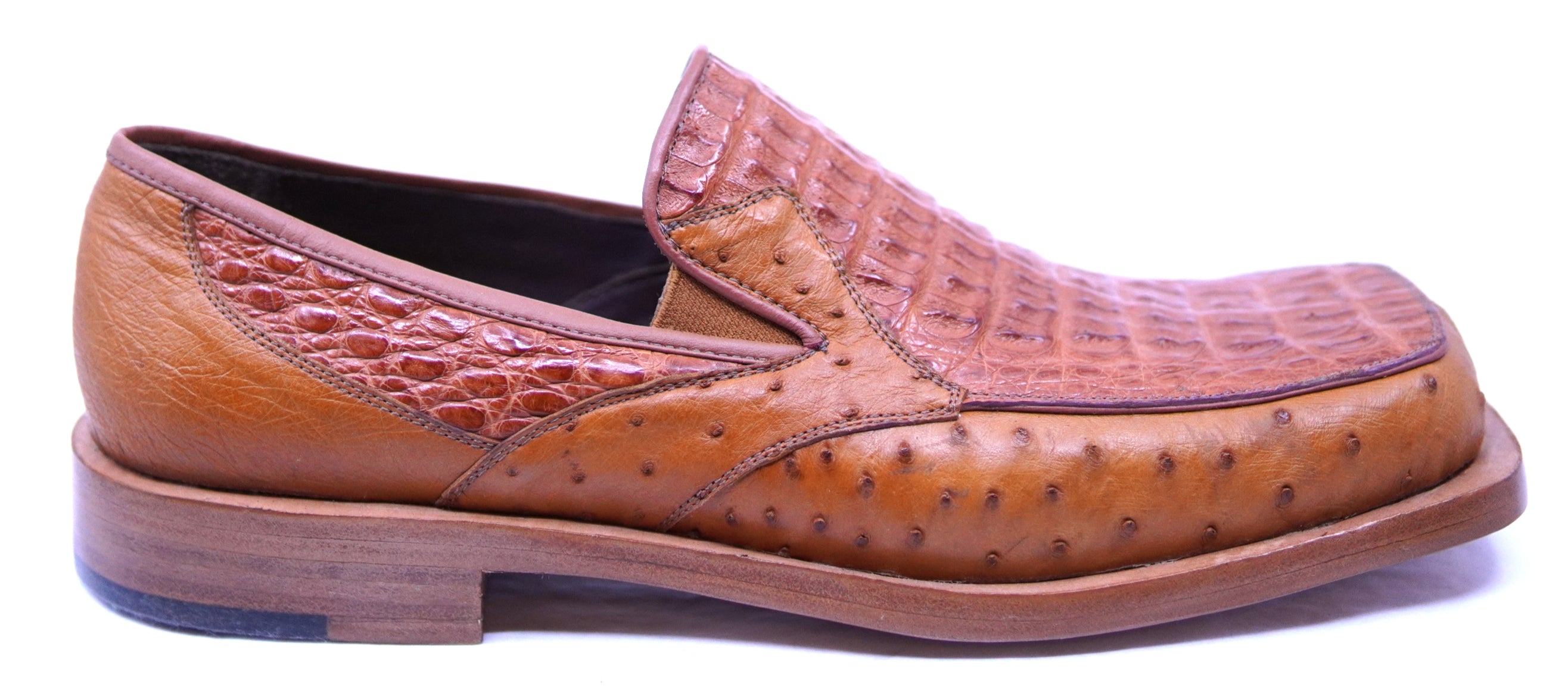 Hornback Crocodile & Ostrich Square Toe Dress Shoe image 0
