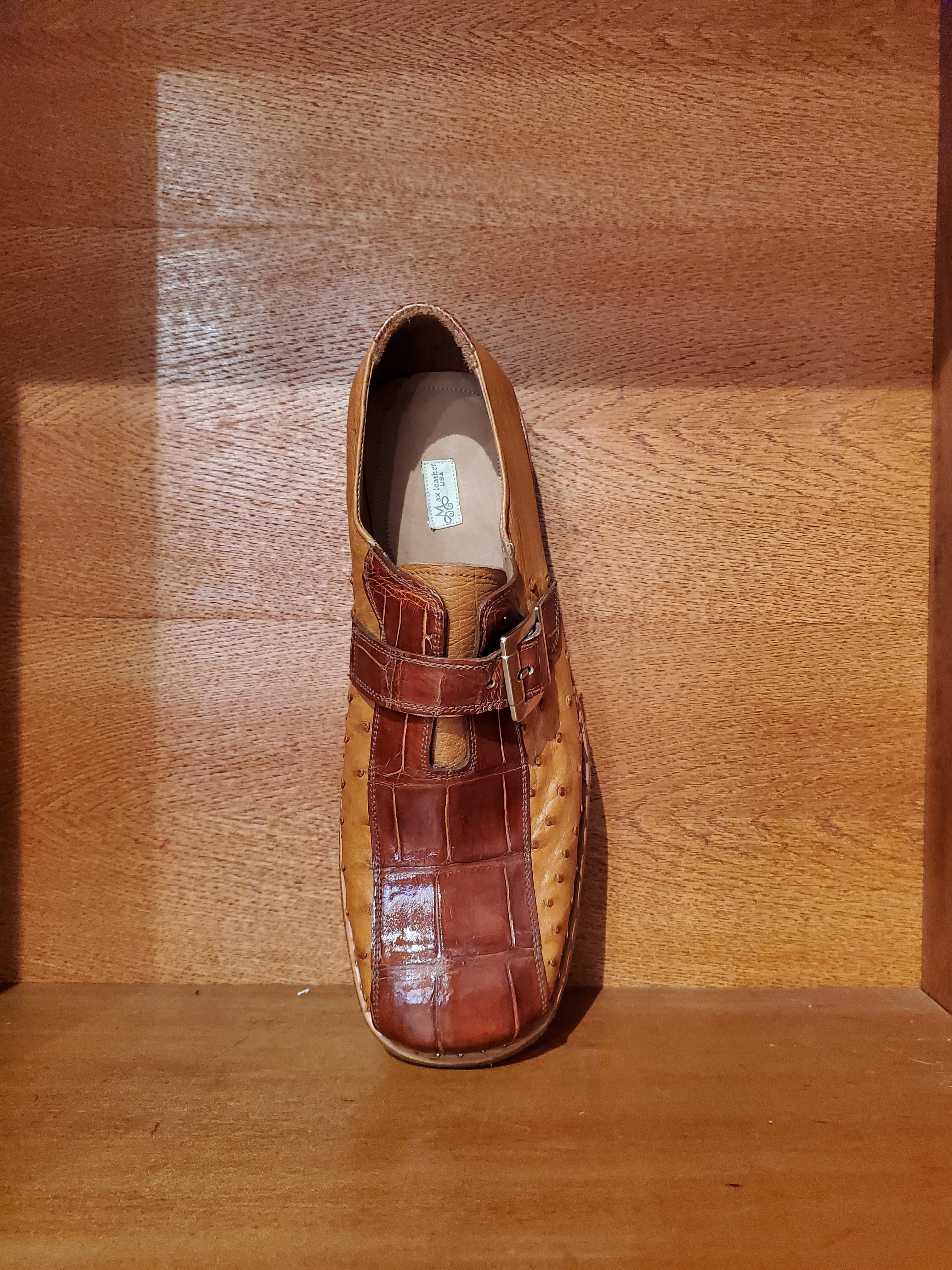 Cognac Alligator & Ostrich Dress Shoes US Men's 11 image 2