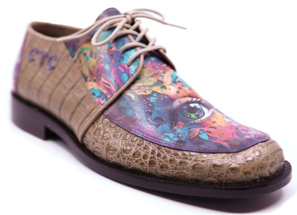 Oryx Crocodile & Custom Printed Leather Dress Shoe image 2