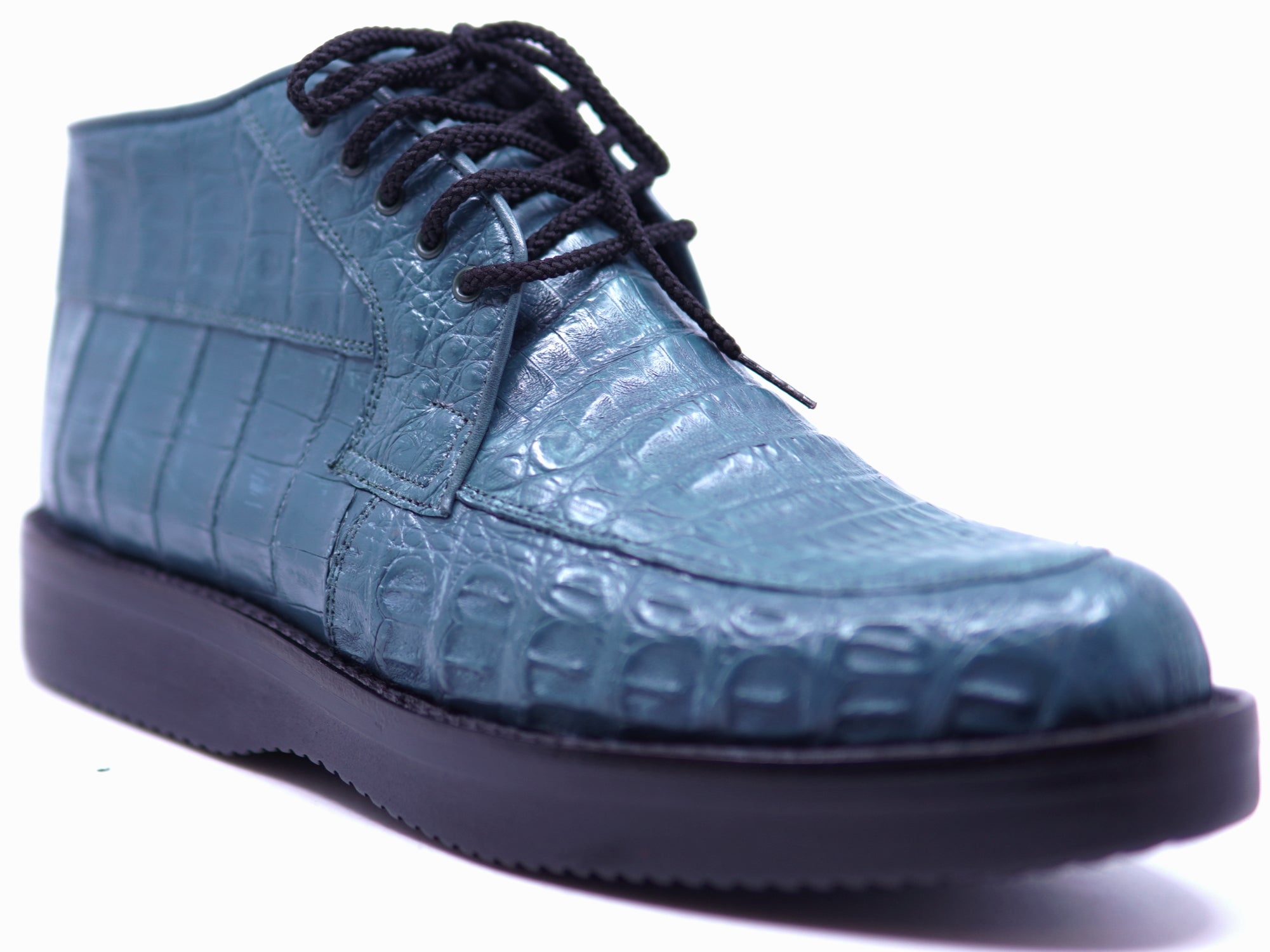 Teal Crocodile Belly 8D 10.5-US Mens image 2