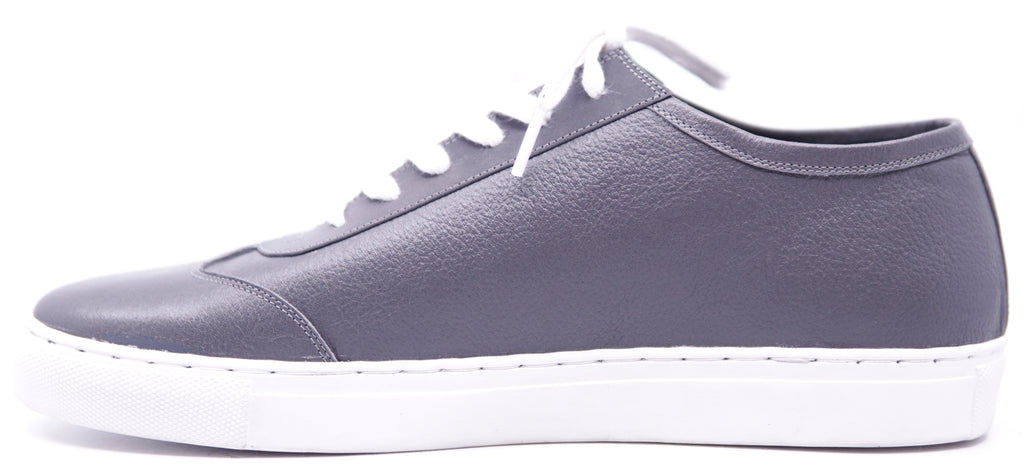 Genuine Gray Leather Sneakers image 1