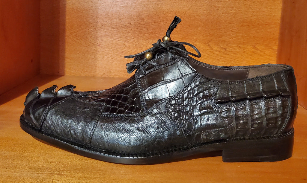 Crocodile Tail and Ostrich Dress Shoe US Men's 11.5 image 1