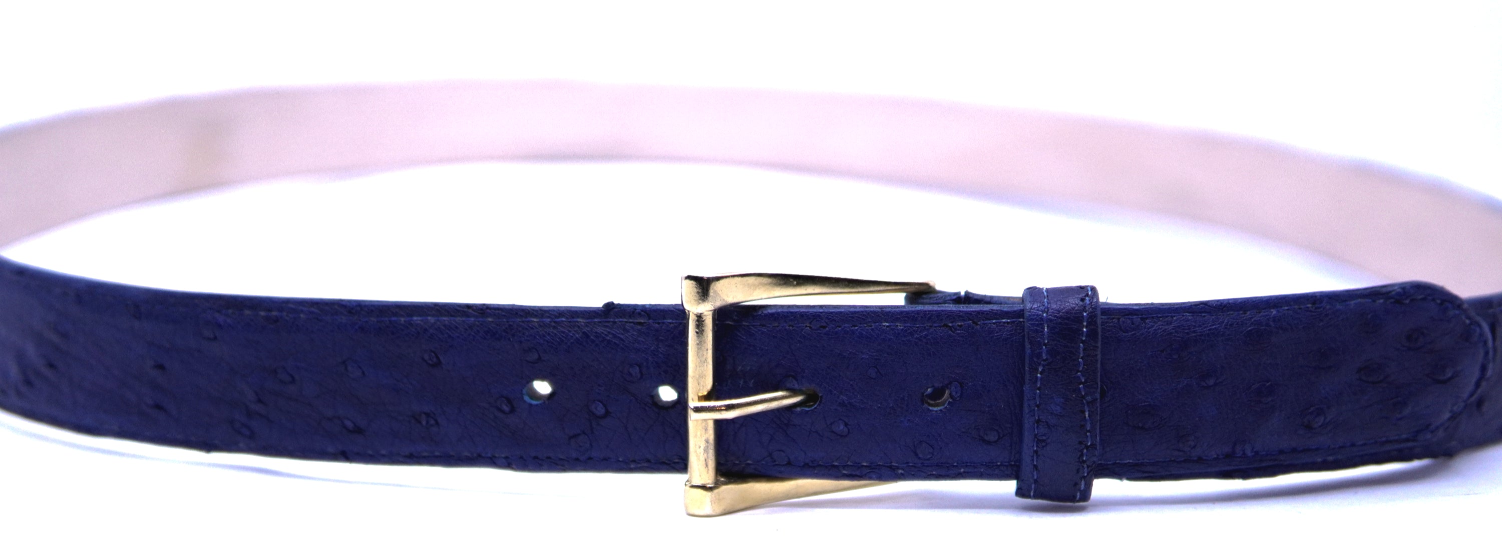 Navy Blue Ostrich Belt image 0
