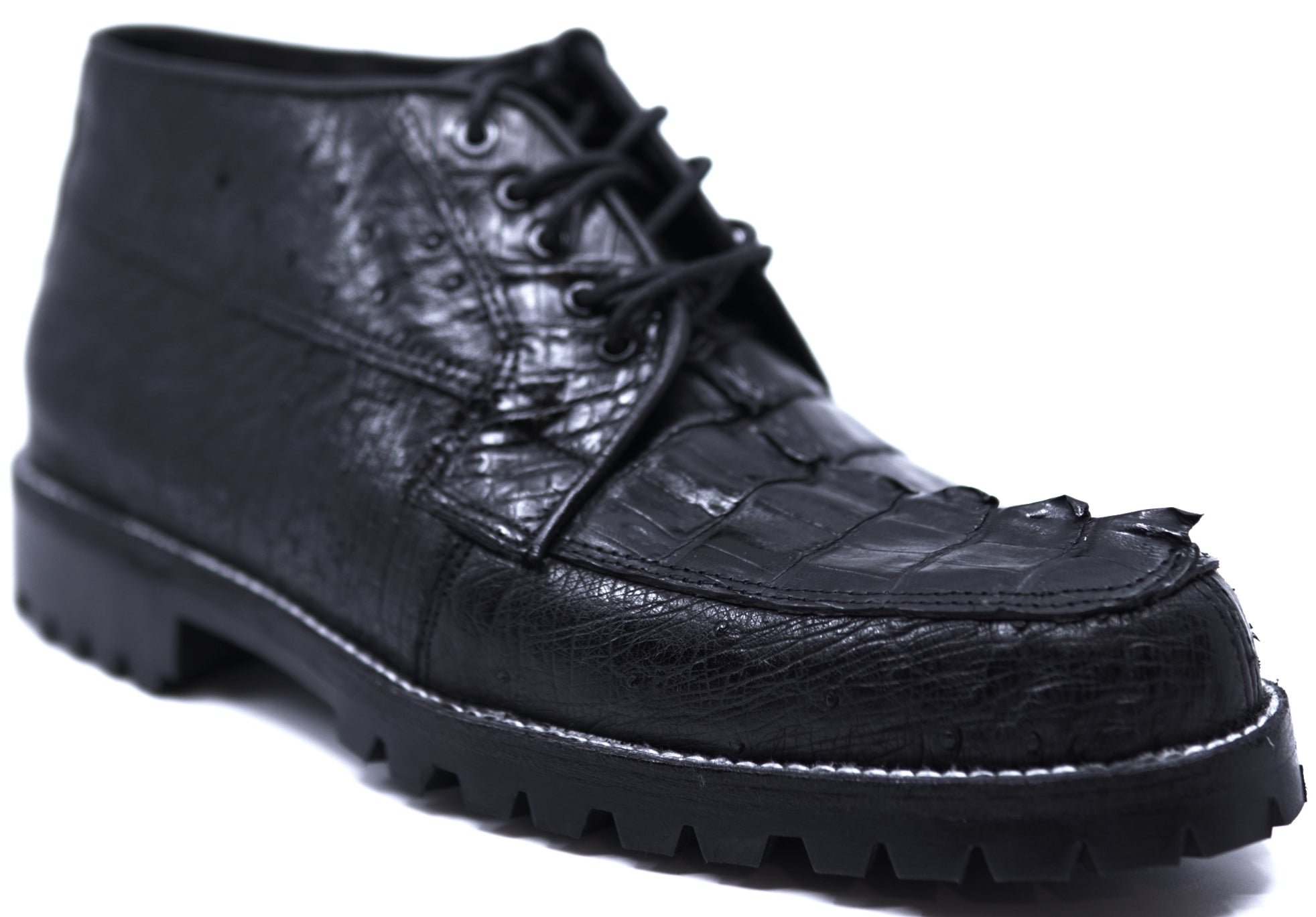 Caiman Tail & Ostrich Ankle Boots 8D image 2