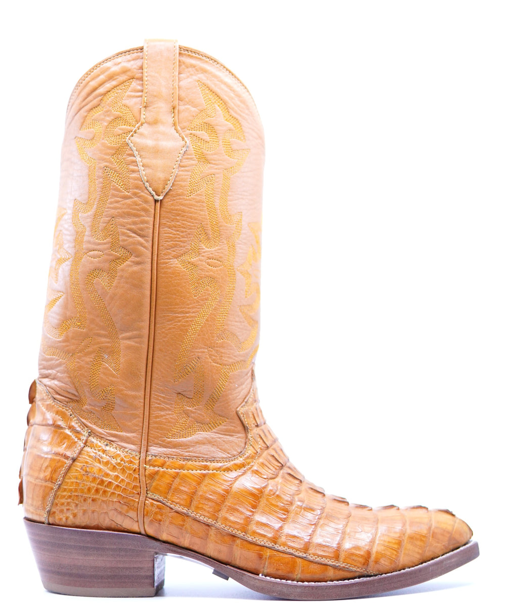 Cognac Crocodile Boots US Men's 9.5 EE image 0