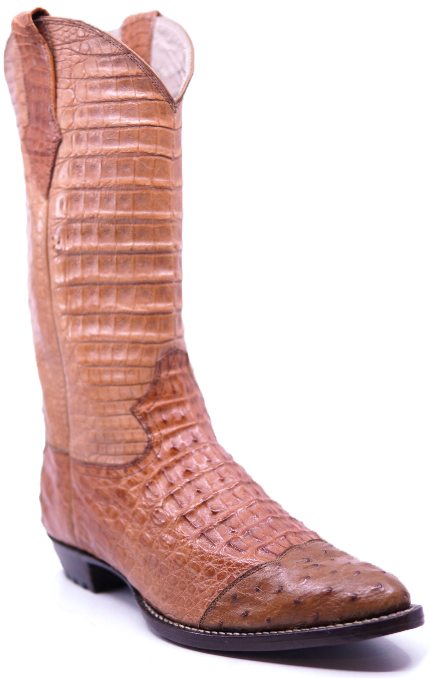 Genuine Caiman & Ostrich Cowboy Boots image 2